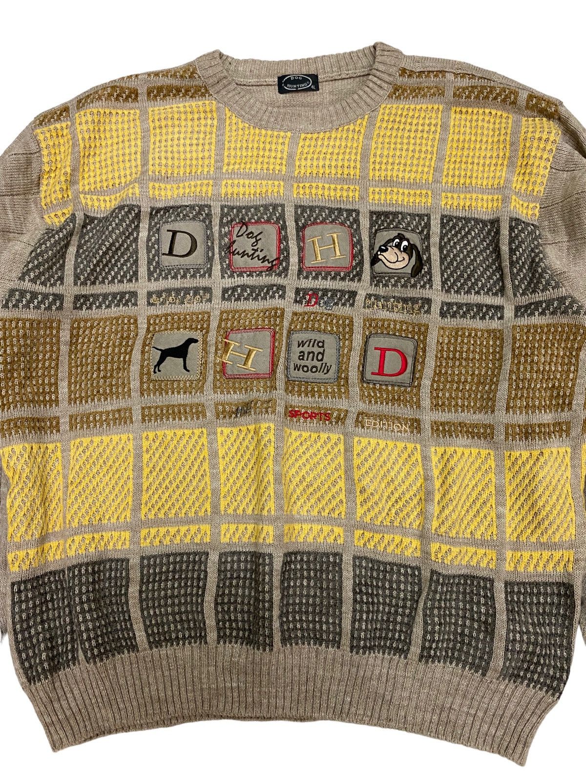 Vintage Vintage Japanese Brand Dog Hunting Knitwear Sweater Size US XXL / EU 58 / 5 - 3 Thumbnail