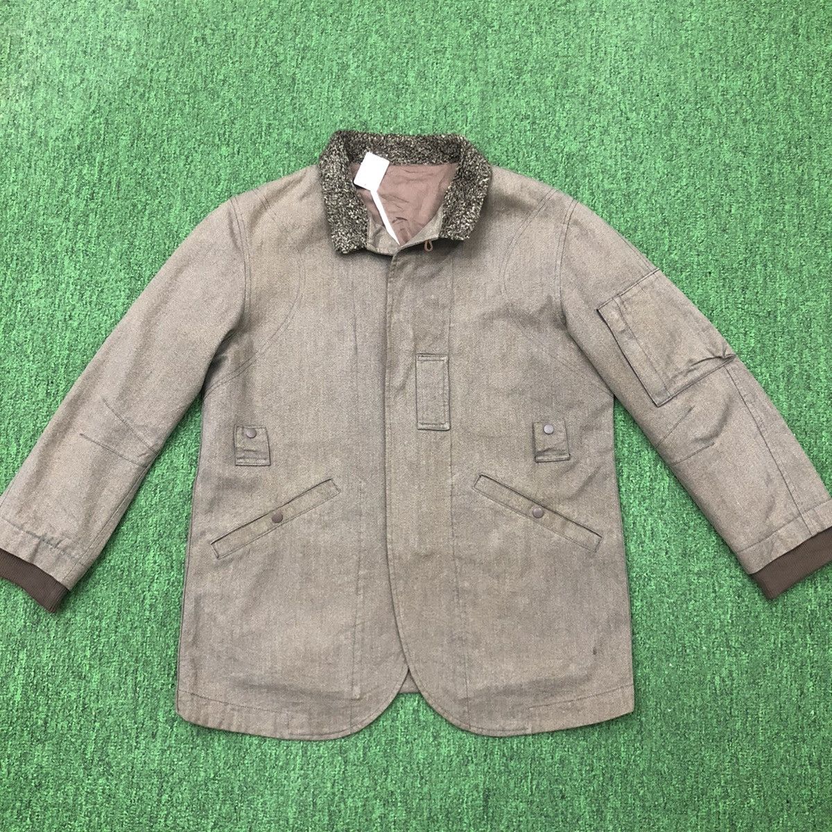 Y2. VTG JAPAN TESSUTI SONDRIO X LUVA TRAM HERRINGBONE JACKET