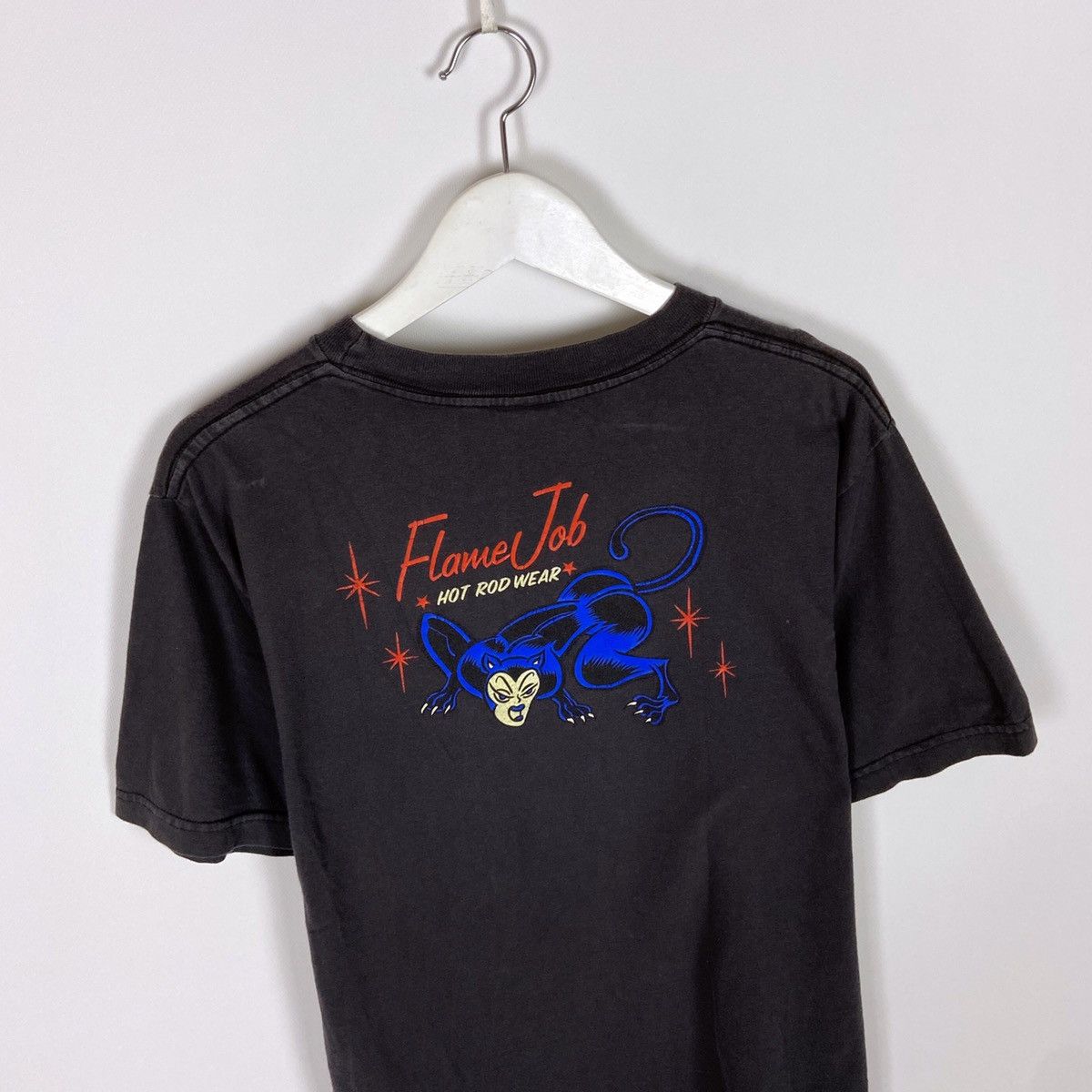 Vintage Vintage 00s Stray Cats Flame Job Hot Rod Wear tee Sol Rac Size US XL / EU 56 / 4 - 3 Thumbnail