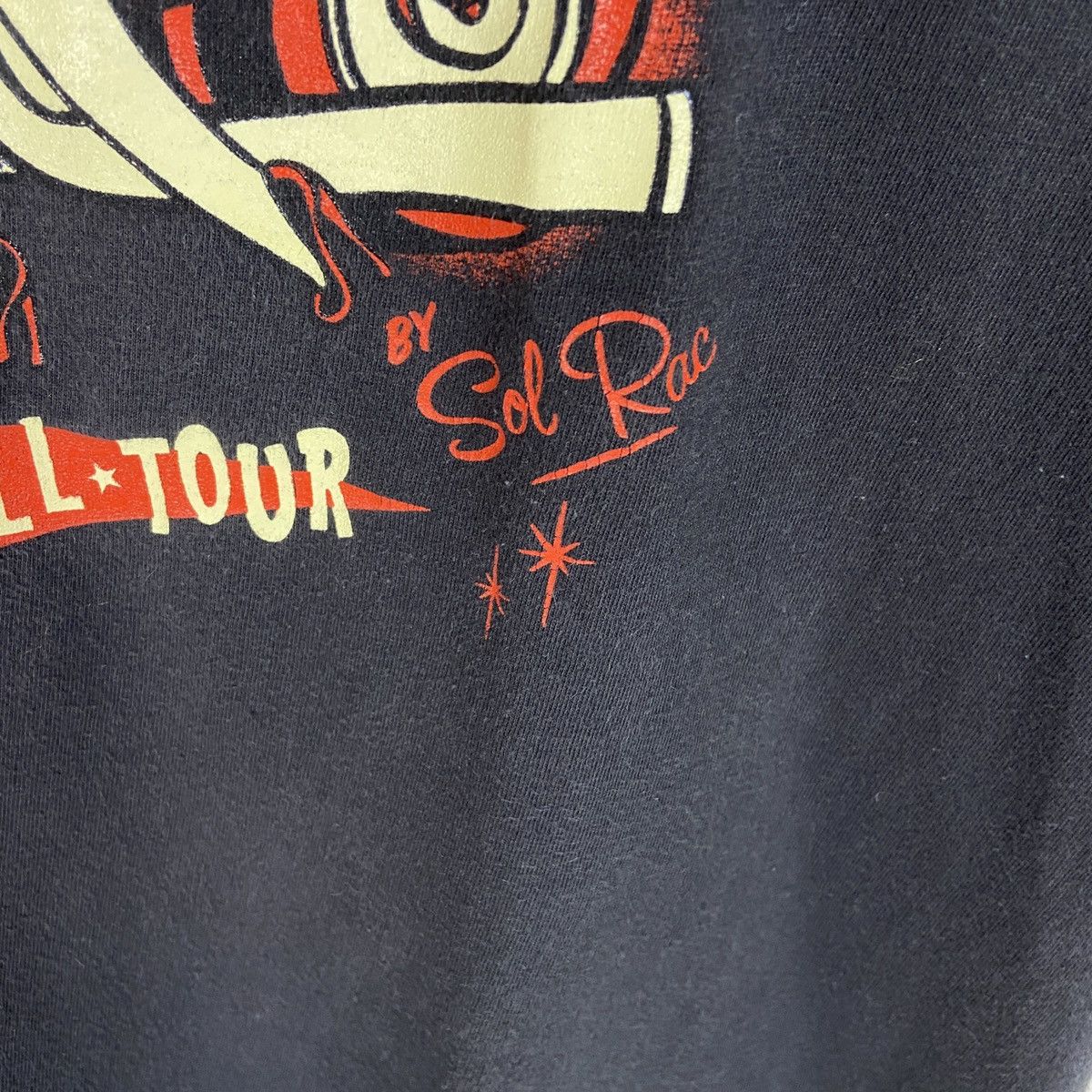Vintage Vintage 00s Stray Cats Flame Job Hot Rod Wear tee Sol Rac Size US XL / EU 56 / 4 - 6 Thumbnail