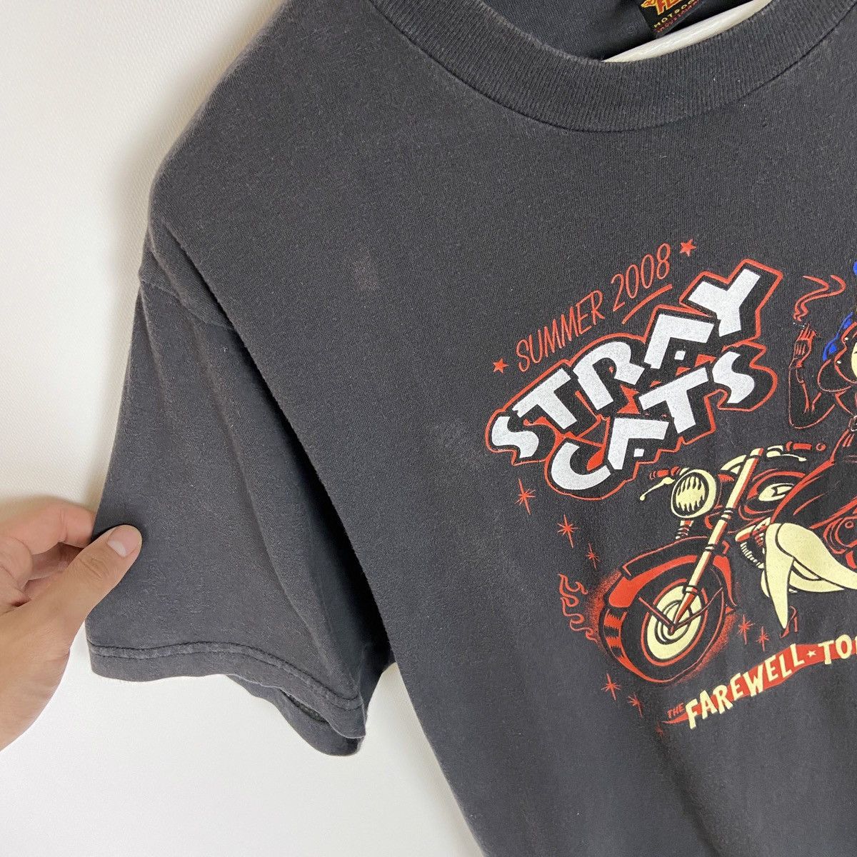 Vintage Vintage 00s Stray Cats Flame Job Hot Rod Wear tee Sol Rac Size US XL / EU 56 / 4 - 5 Thumbnail