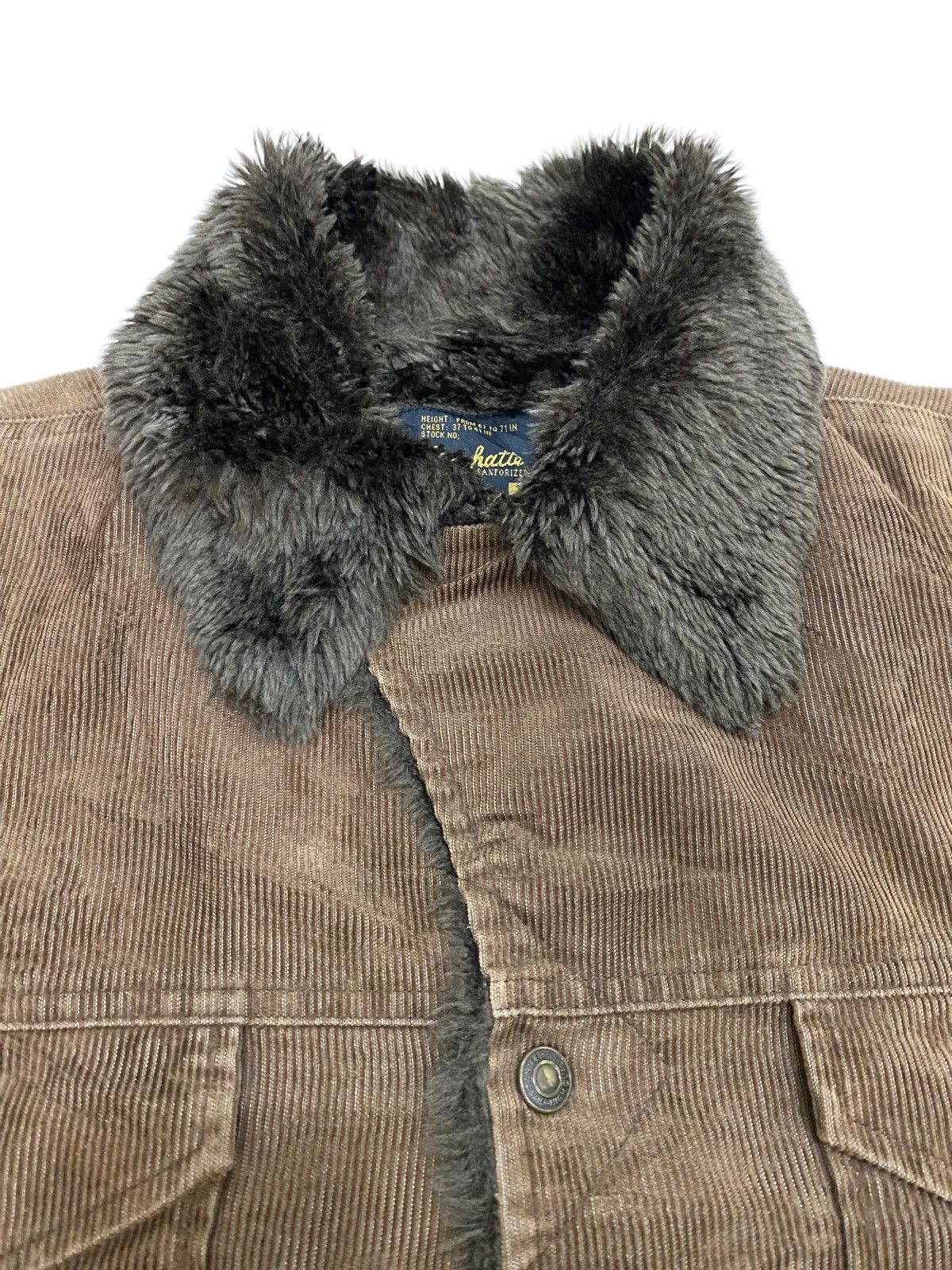 Vintage Union Made Roushatte Sanforized Sherpa Corduroy Jacket Size US L / EU 52-54 / 3 - 4 Thumbnail
