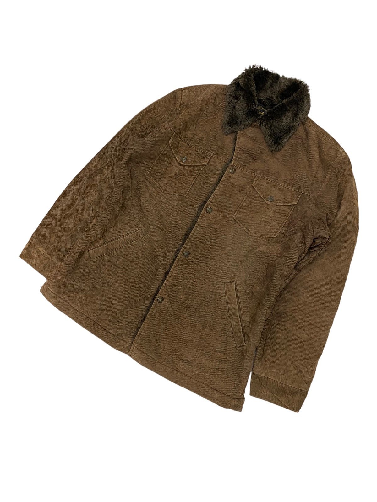 Vintage Union Made Roushatte Sanforized Sherpa Corduroy Jacket Size US L / EU 52-54 / 3 - 2 Thumbnail