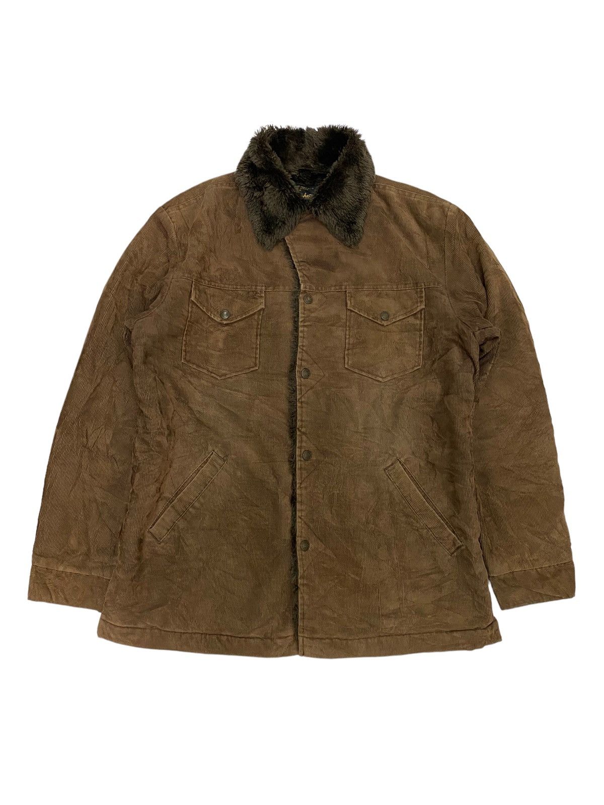Vintage Union Made Roushatte Sanforized Sherpa Corduroy Jacket Size US L / EU 52-54 / 3 - 1 Thumbnail