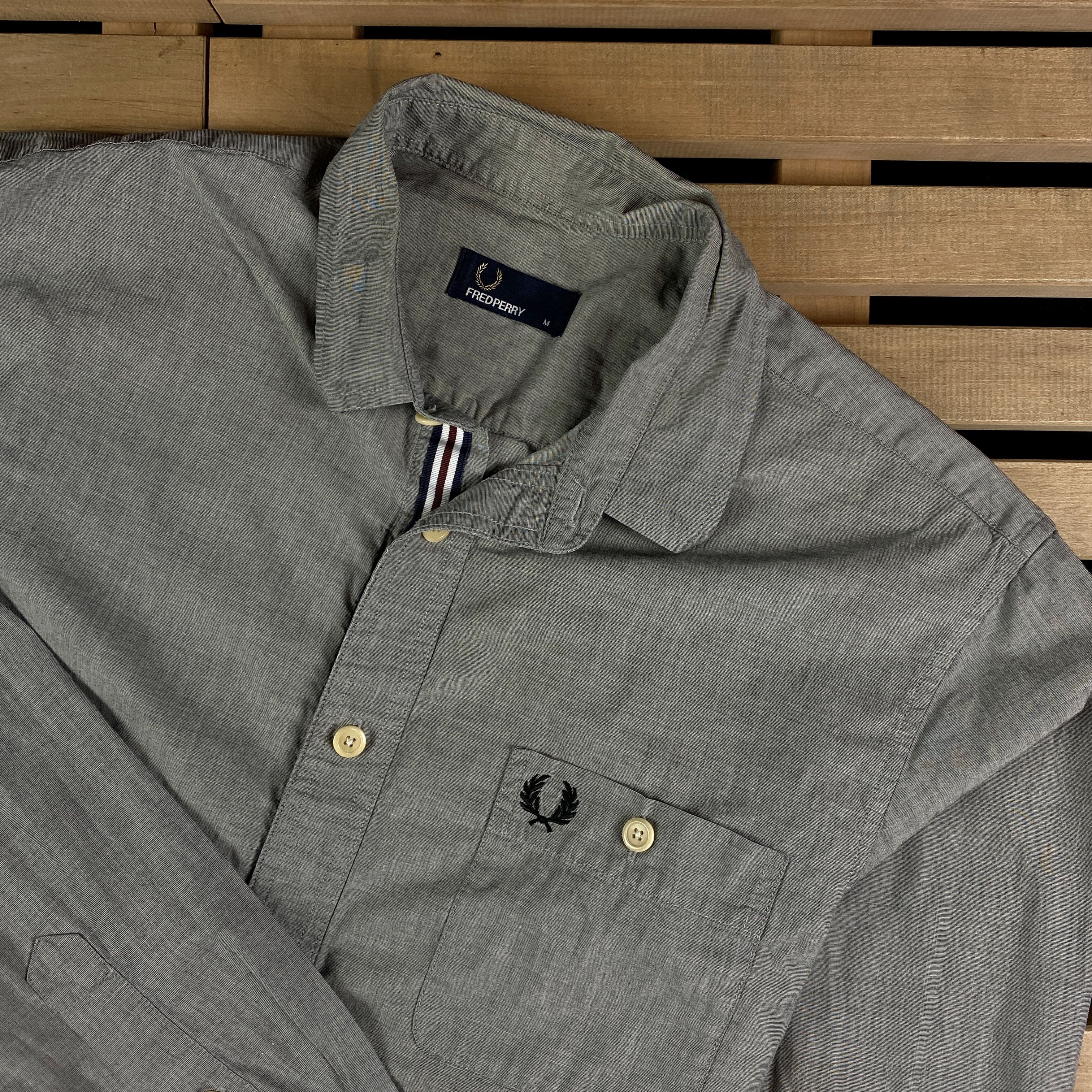 Fred Perry Mens Shirt Long Sleeve Fred Perry Size M Size US M / EU 48-50 / 2 - 2 Thumbnail