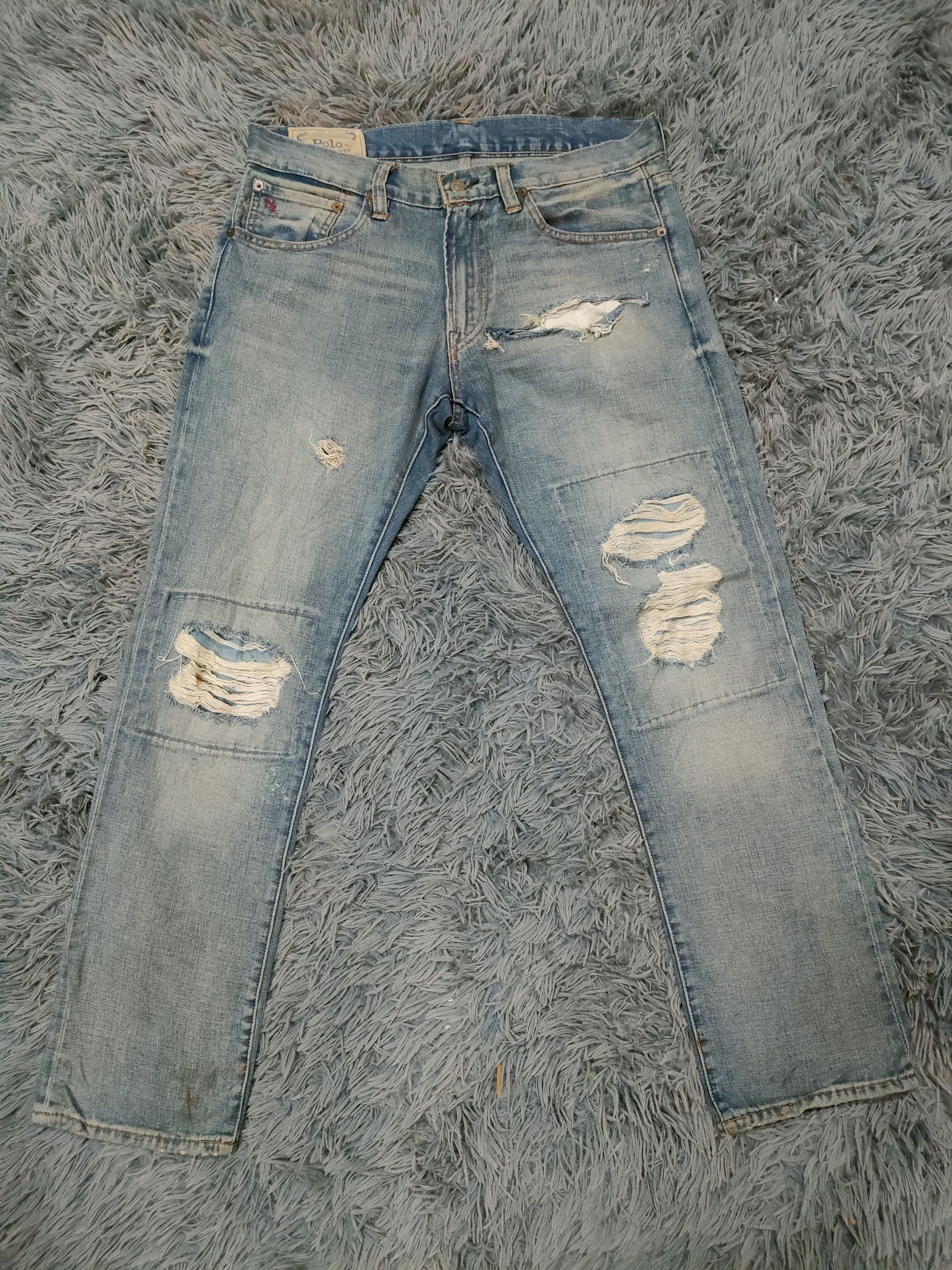 Polo Ralph Lauren × Ralph Lauren Polo Ralph Lauren Distressed Jeans Size US 35 - 1 Thumbnail
