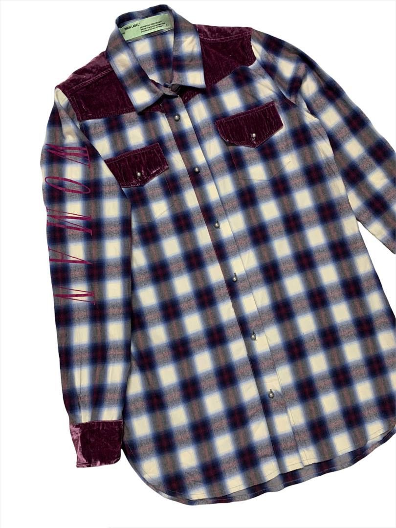 Off-White ❄️☃️CHRISTMAS OFFER☃️❄️Off-White Flannel Button up Shirt Size M / US 6-8 / IT 42-44 - 1 Thumbnail