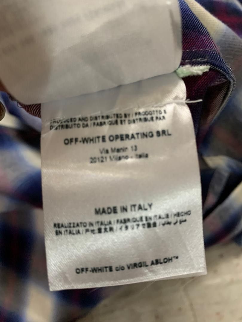 Off-White ❄️☃️CHRISTMAS OFFER☃️❄️Off-White Flannel Button up Shirt Size M / US 6-8 / IT 42-44 - 12 Thumbnail