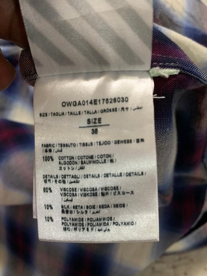 Off-White ❄️☃️CHRISTMAS OFFER☃️❄️Off-White Flannel Button up Shirt Size M / US 6-8 / IT 42-44 - 7 Thumbnail