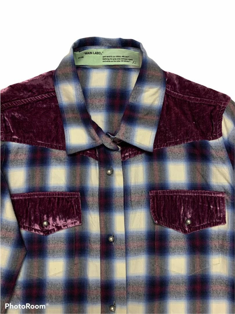 Off-White ❄️☃️CHRISTMAS OFFER☃️❄️Off-White Flannel Button up Shirt Size M / US 6-8 / IT 42-44 - 3 Thumbnail