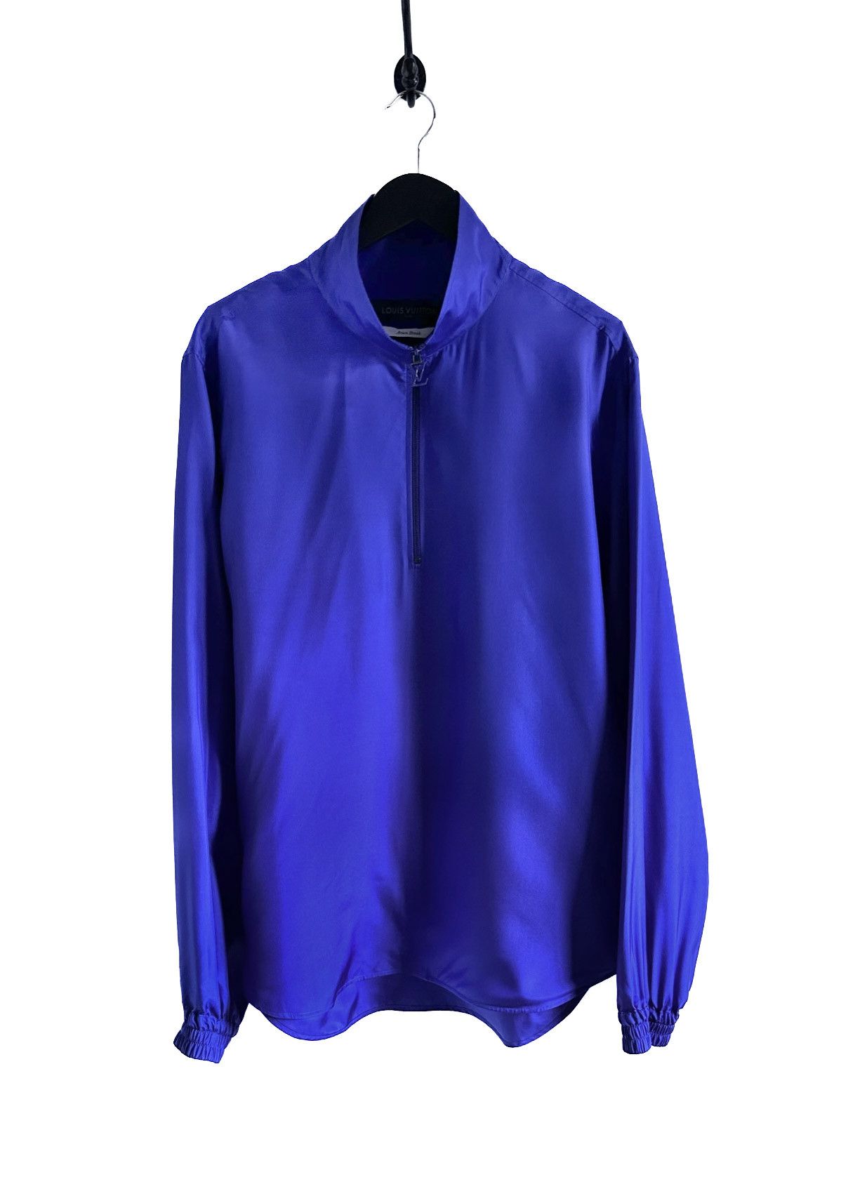 Louis Vuitton Louis Vuitton X Amen Break 2021 Blue Silk Half-zip Shirt Size US XL / EU 56 / 4 - 1 Thumbnail