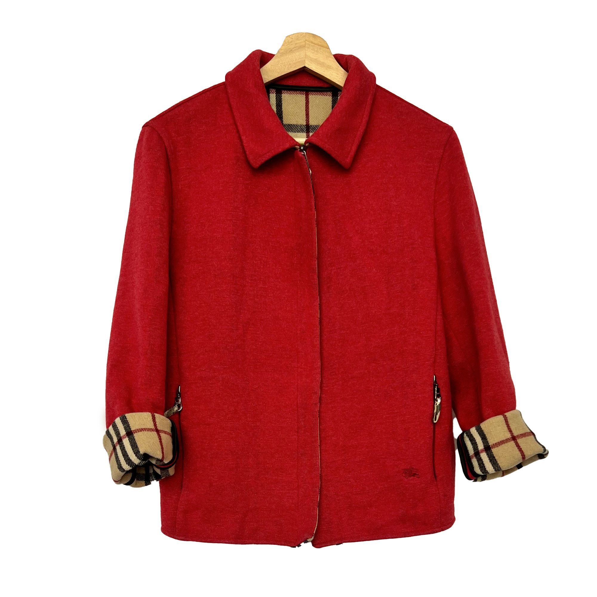 Strawberry red wool vintage Burberry Size M - Main Image