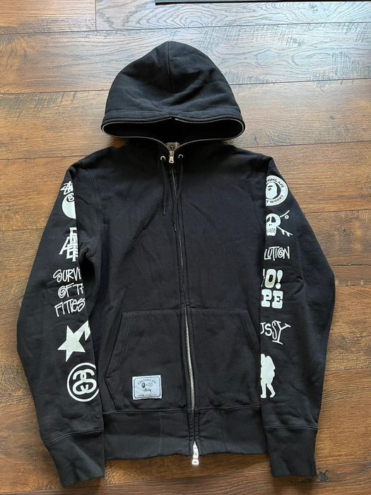 Bape stussy online hoodie