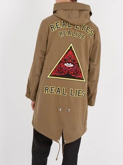 image of Givenchy Parka Real Eyes Realize Real Lies in Brown, Men's (Size Large)