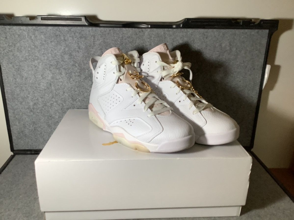 womens jordan retro 6 gold hoops