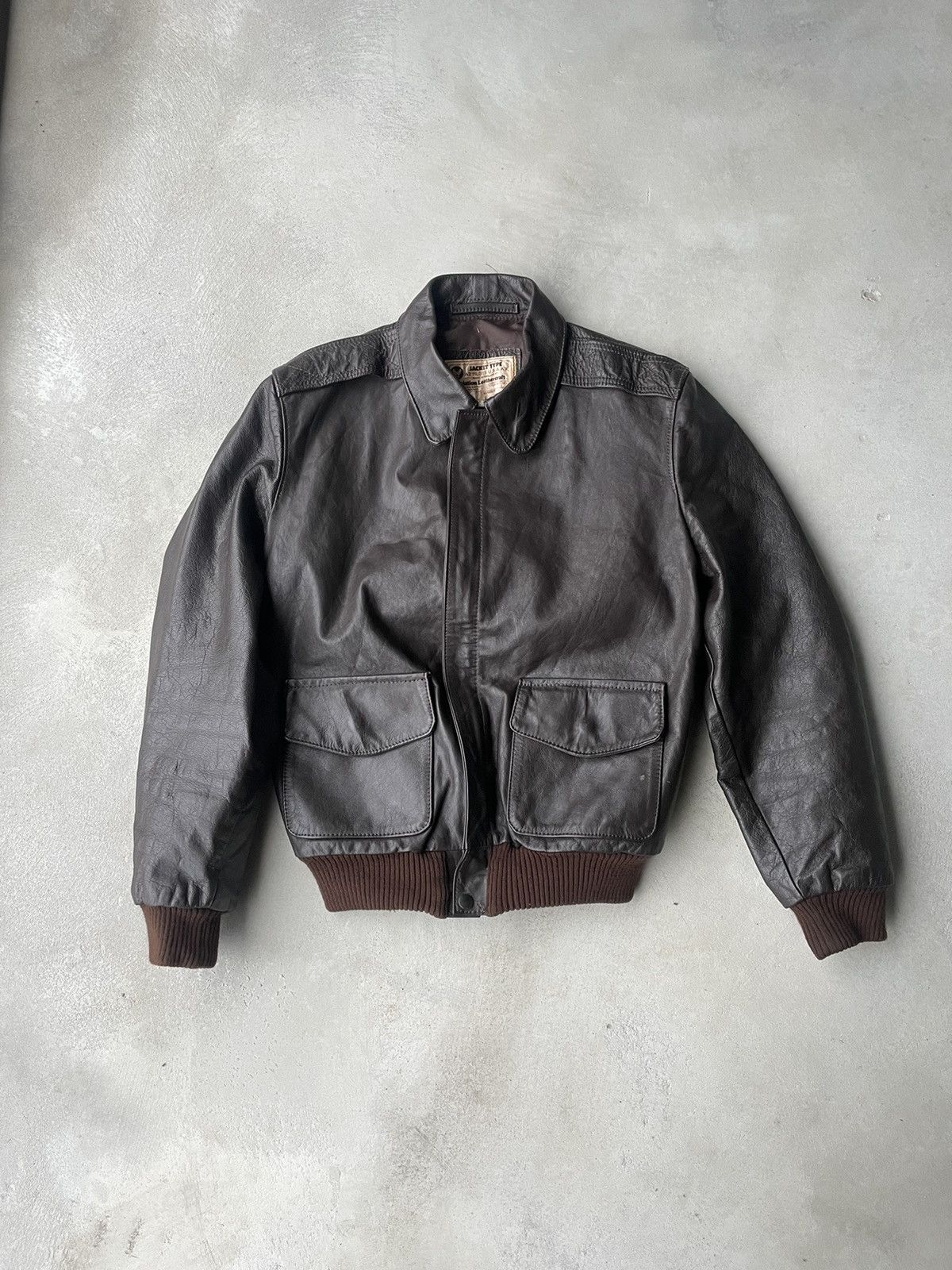 Genuine Leather AVIATION LEATHERCRAFT Squadron Jacket Type A2 Grailed