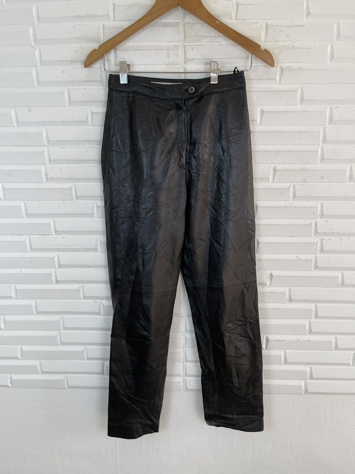 Katharine Hamnett London Vintage KATHARINE HAMNETT Leather Pants Size US 26 / EU 42 - 1 Thumbnail