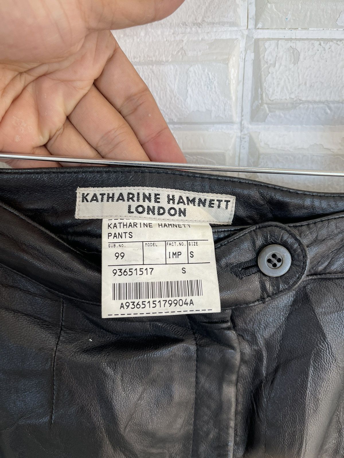 Katharine Hamnett London Vintage KATHARINE HAMNETT Leather Pants Size US 26 / EU 42 - 4 Thumbnail
