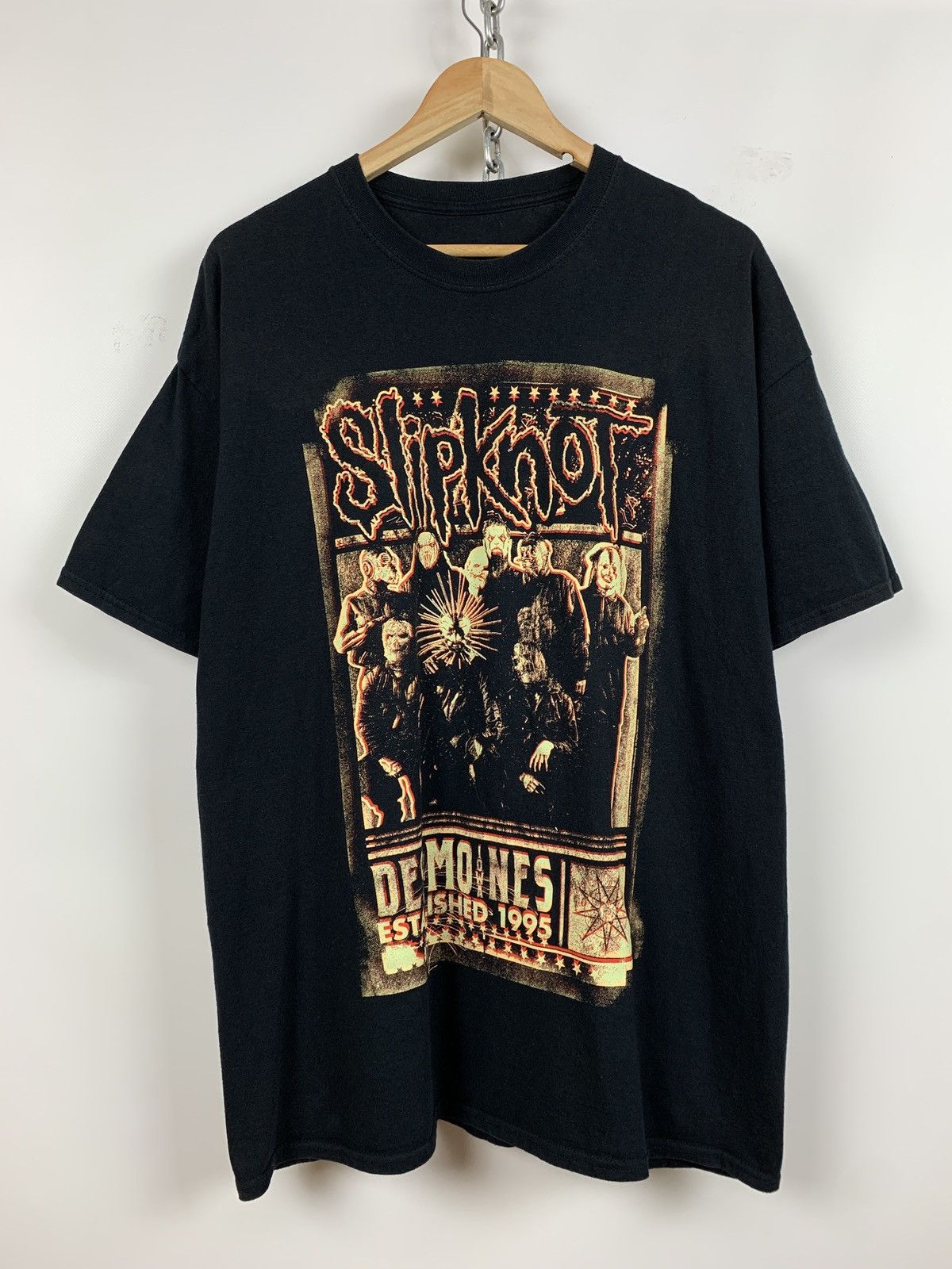 Band Tees 2015 Slipknot Des Moines Black Band T-Shirt Size US XXL / EU 58 / 5 - 1 Thumbnail