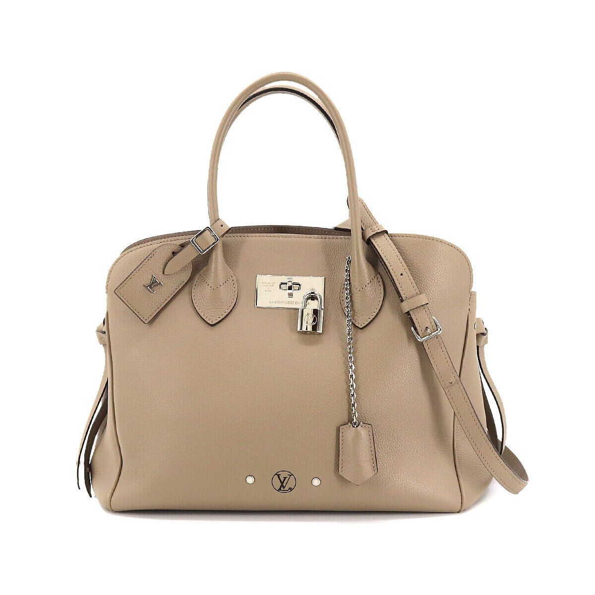 Louis Vuitton Milla MM 2way Hand Shoulder Bag Leather Turtledove