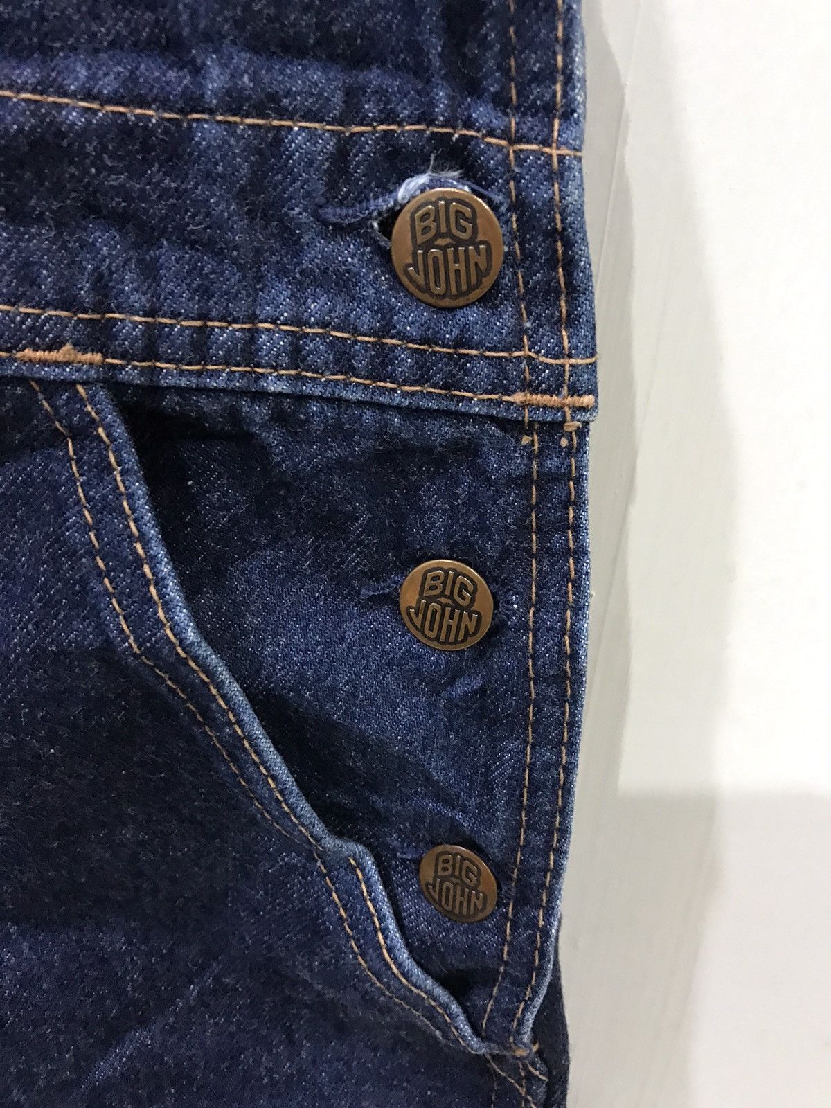 Big John For W26-27🔥Vintage BIG JOHN Japan Denim Overall Size US 29 - 5 Thumbnail