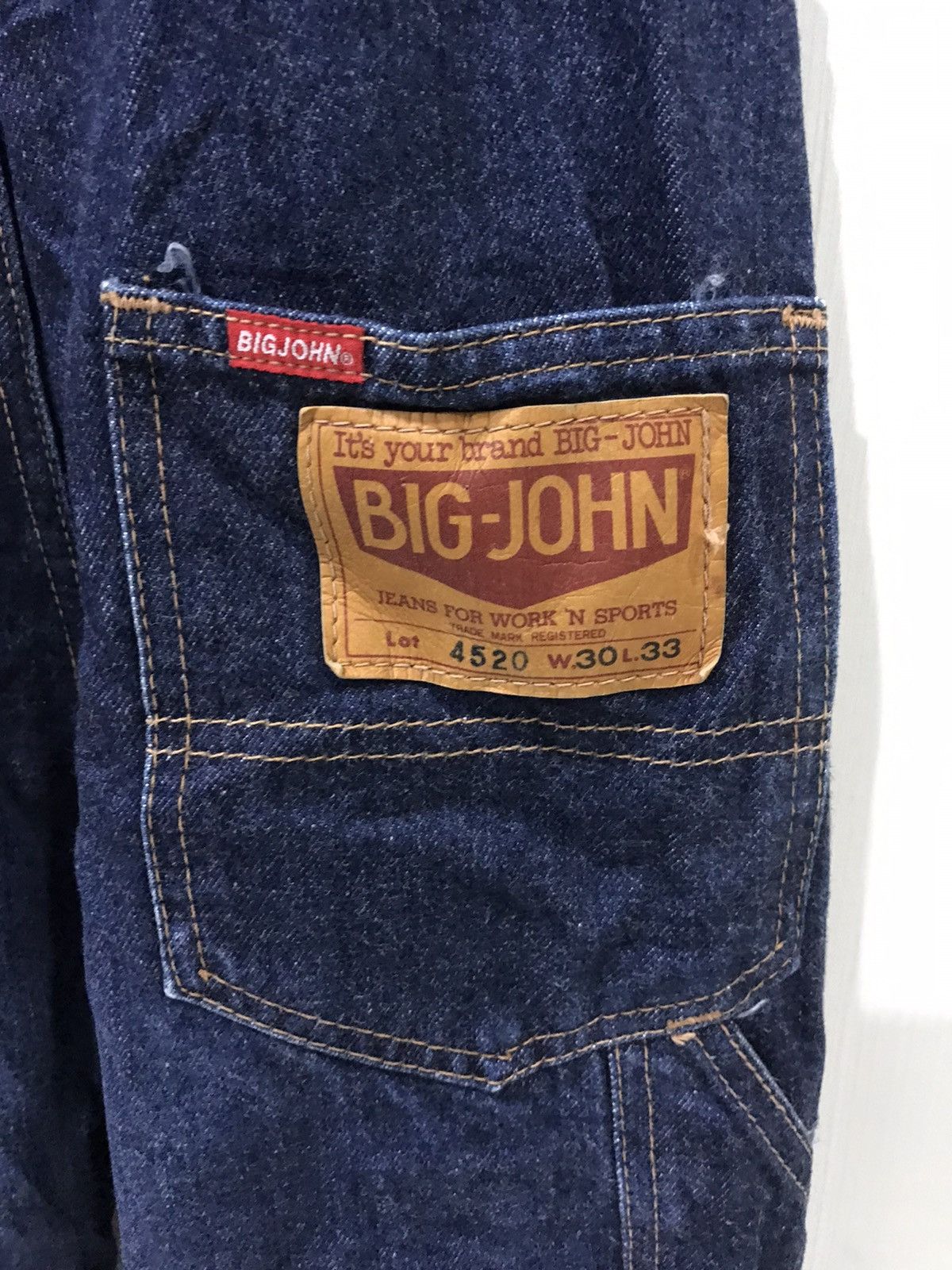 Big John For W26-27🔥Vintage BIG JOHN Japan Denim Overall Size US 29 - 8 Thumbnail