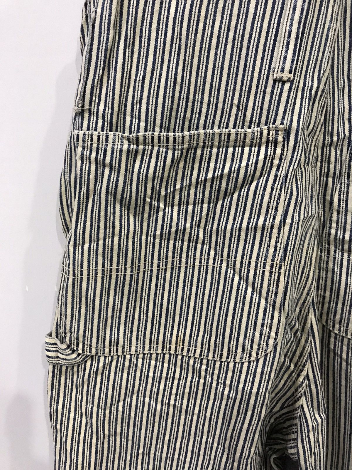 Japanese Brand 🔥For W30-32🔥BLUE WAY Hickory Stripe Overall Size US 34 / EU 50 - 8 Thumbnail