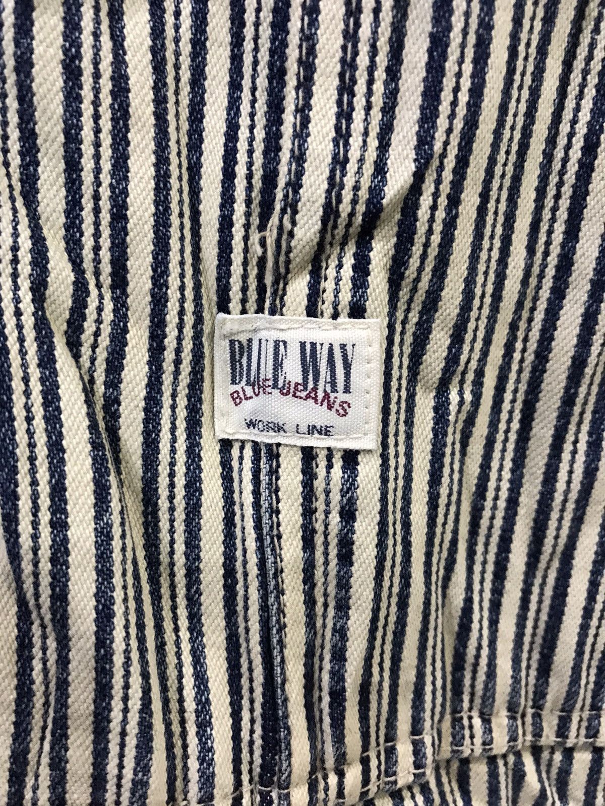 Japanese Brand 🔥For W30-32🔥BLUE WAY Hickory Stripe Overall Size US 34 / EU 50 - 5 Thumbnail