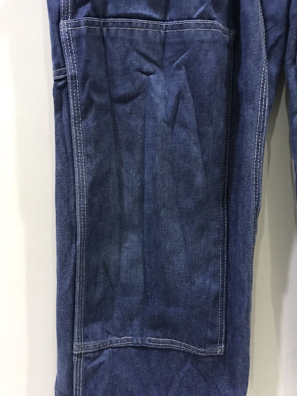 Vintage TOUGHSKINS UNION MADE USA WorkWear Double Knee Denim Overall Size US 33 - 5 Thumbnail