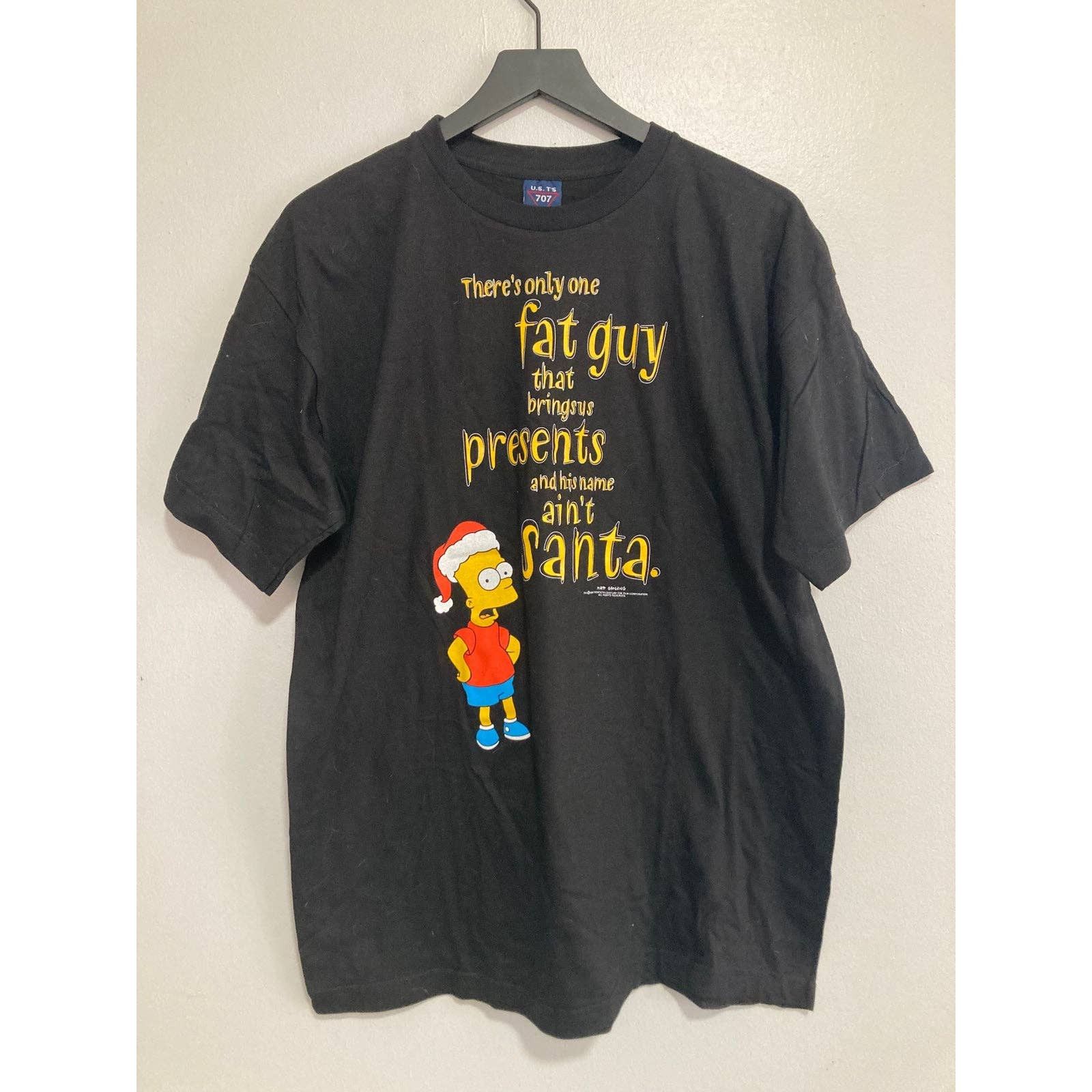 Bart Simpsons Santa Christmas homer shirt 90s large 1998