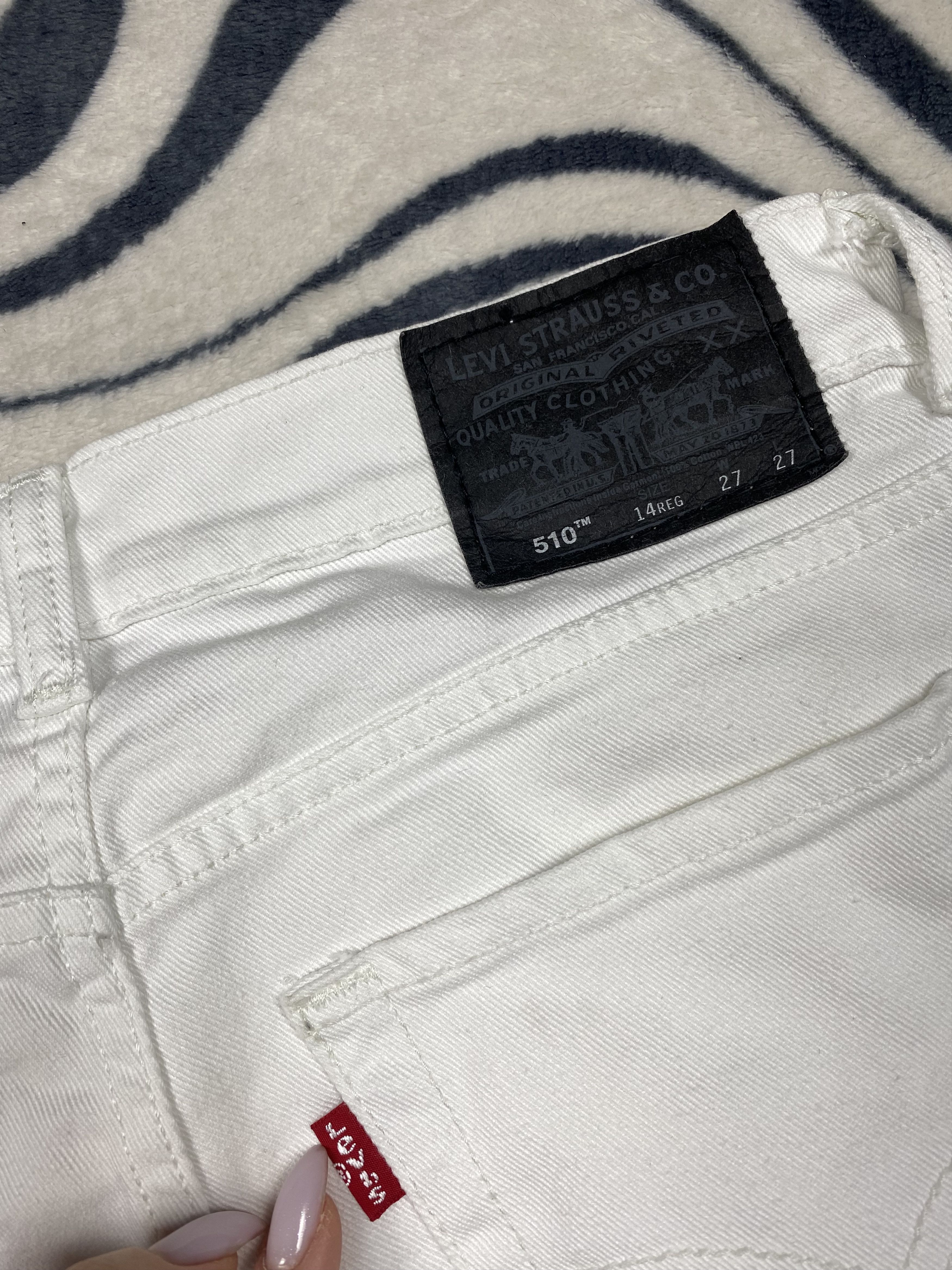 Levi's Vintage Clothing × Vintage Levis 510 Vintage WMNS White Denim Pants Jeans Size 36" / US 14 / IT 50 - 2 Thumbnail