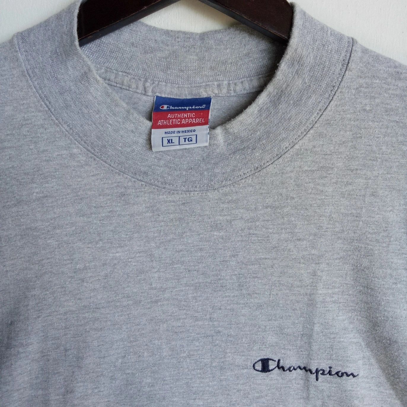 Champion × Vintage CHAMPION Longsleeve small logo spellout tee shirt Size US XL / EU 56 / 4 - 3 Thumbnail