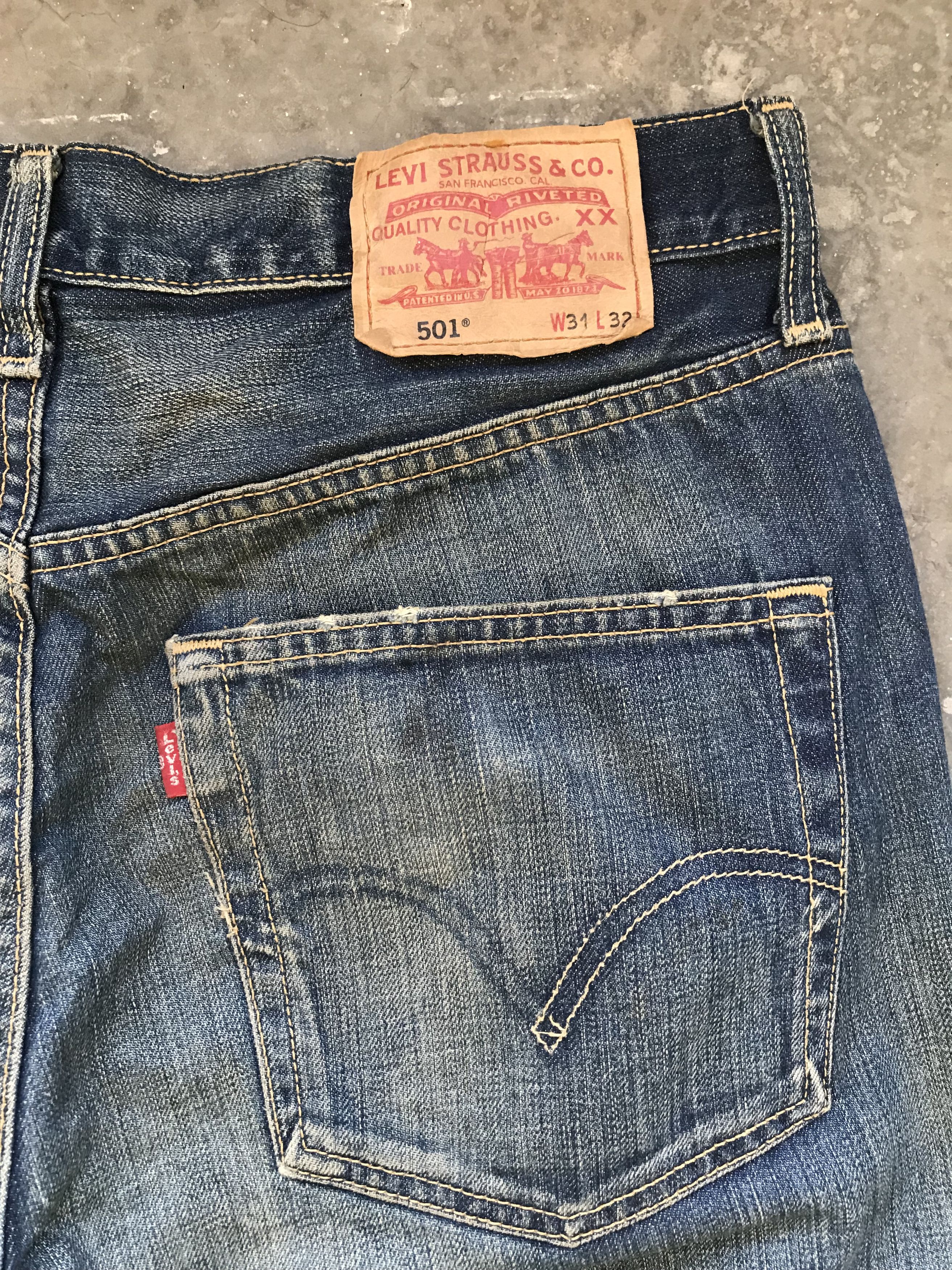 Levi's Levis 501 Dark Blue Faded Denim Size US 32 / EU 48 - 11 Thumbnail