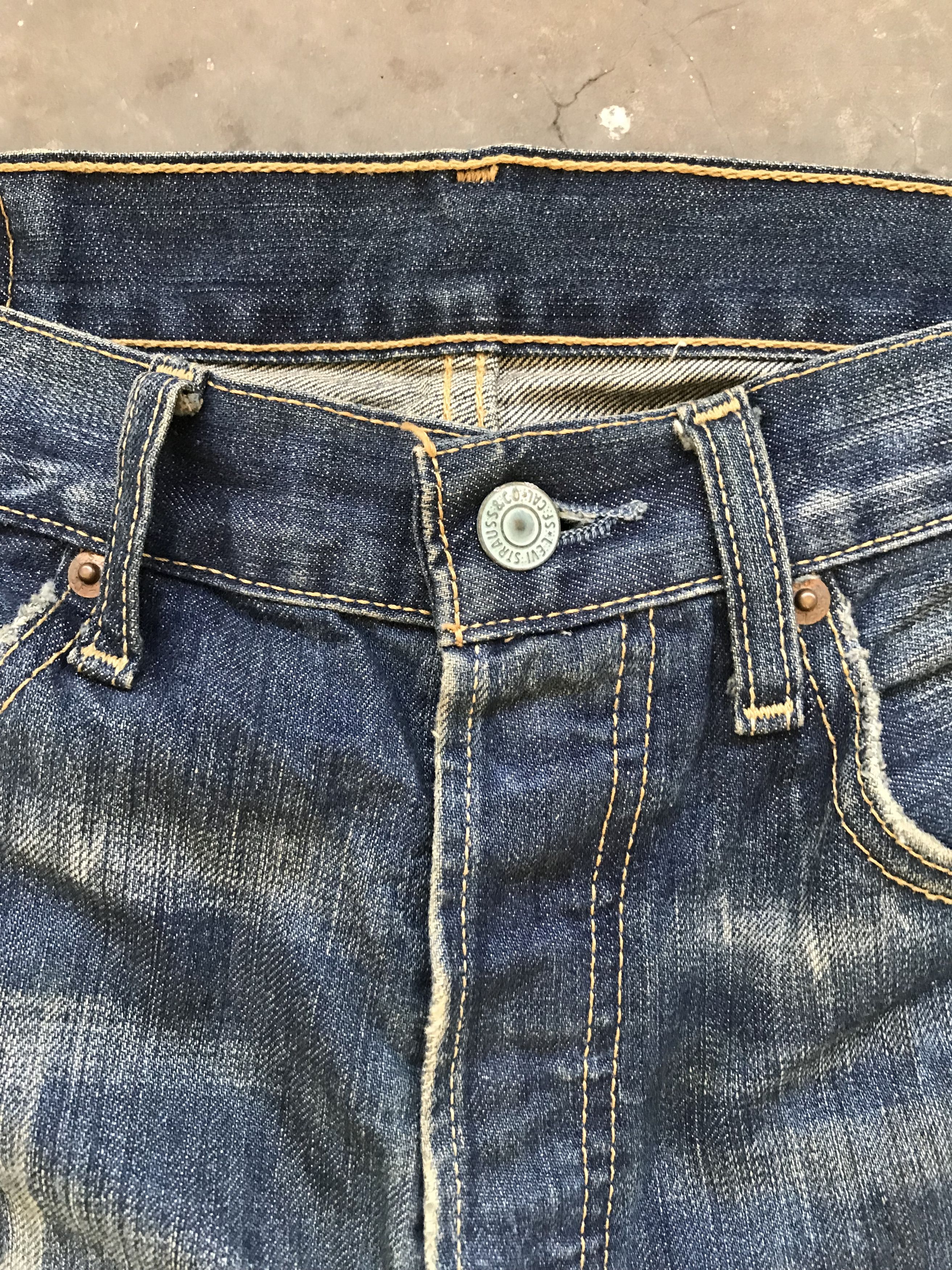 Levi's Levis 501 Dark Blue Faded Denim Size US 32 / EU 48 - 7 Thumbnail