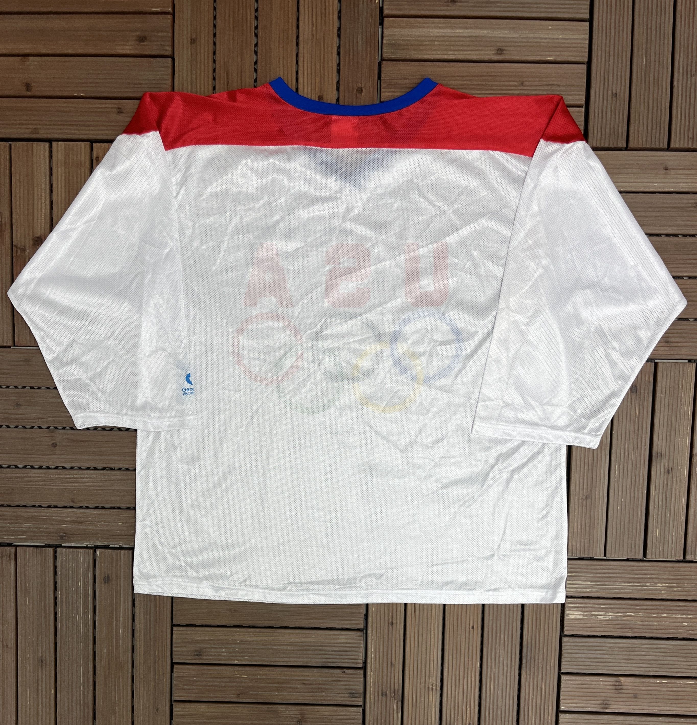 Vintage United States Olympics Graphic Vintage Hockey Jersey Size US XL / EU 56 / 4 - 4 Thumbnail