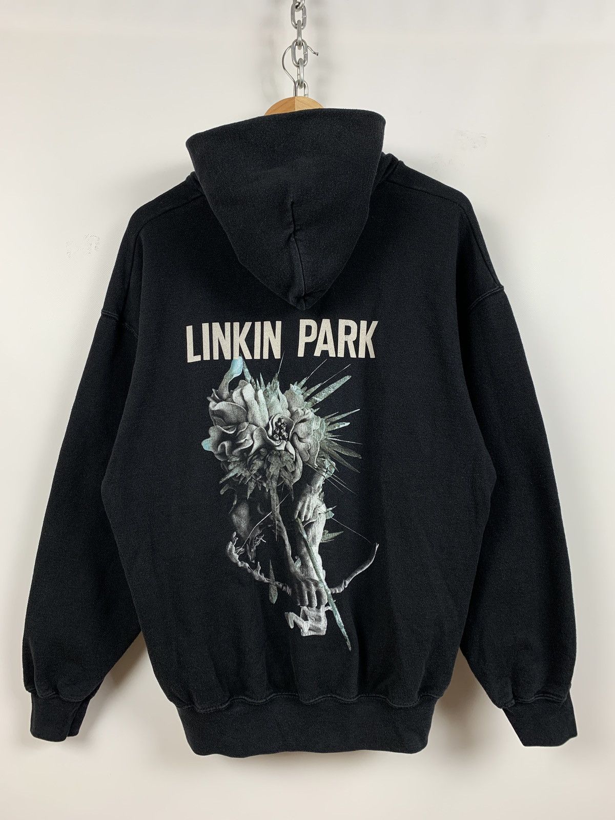 Band Tees 2014 Vintage Linkin Park Faded Black Hoodie Size US XL / EU 56 / 4 - 1 Thumbnail