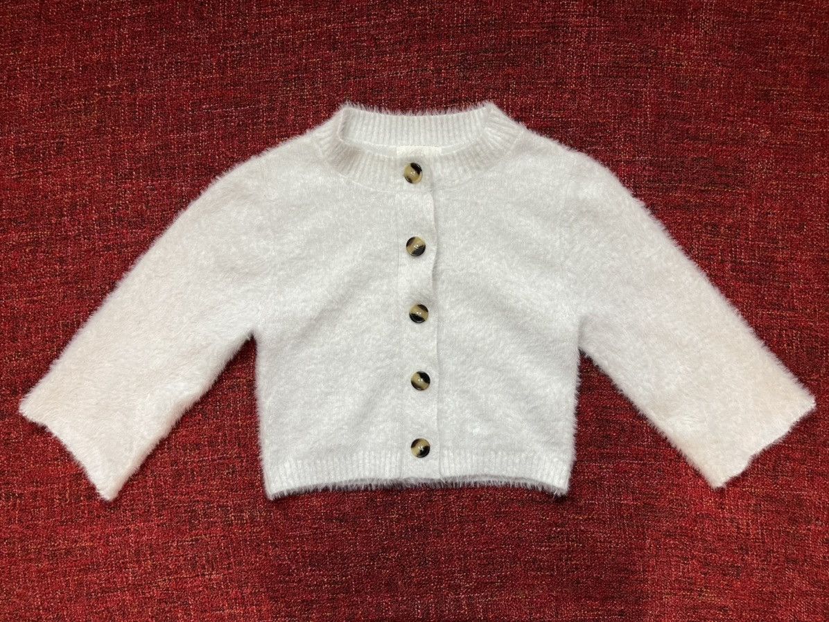 FUZZI Avant garde Cropped Japanese fuzzy mohair style cardigan Size XS / US 0-2 / IT 36-38 - 1 Thumbnail