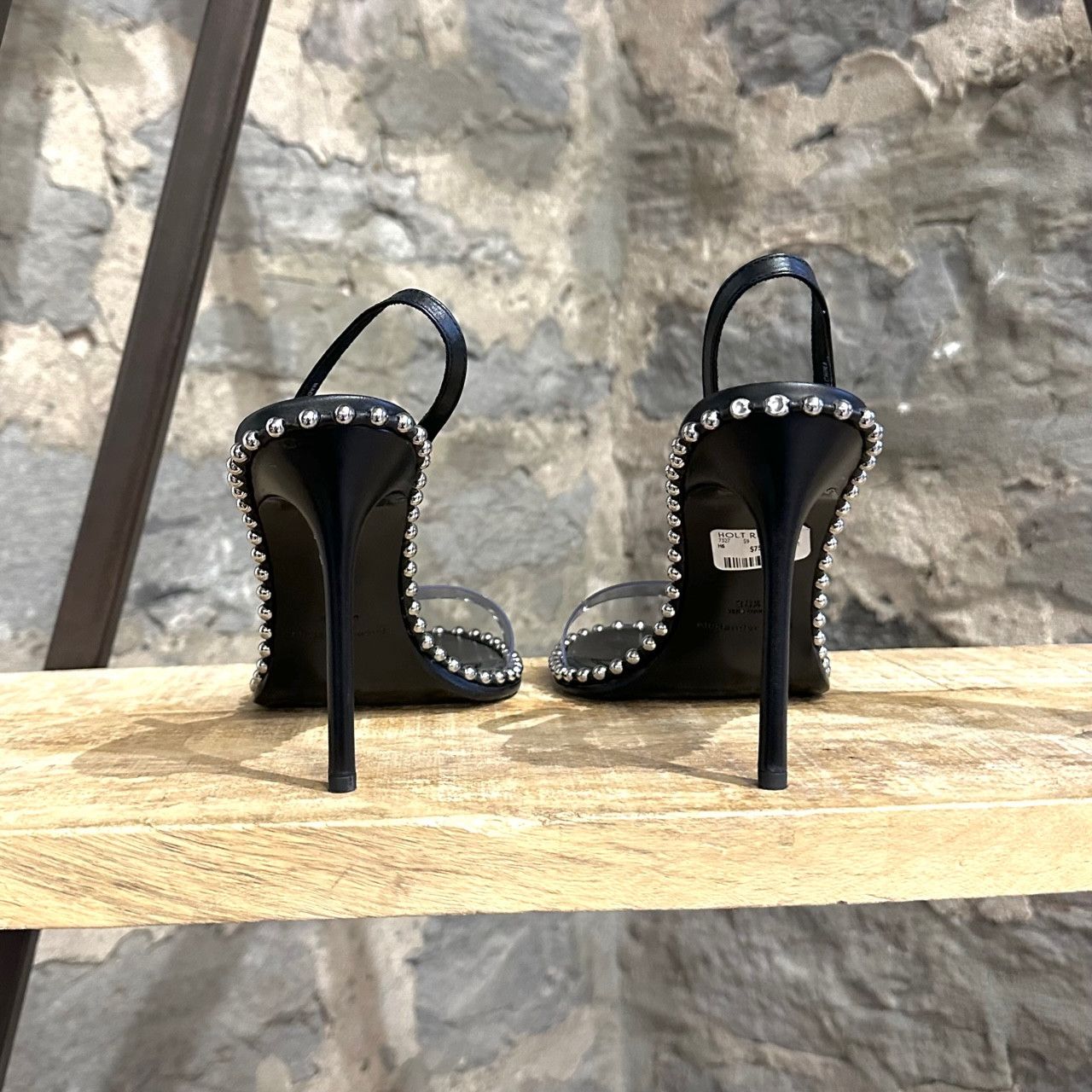 Alexander Wang Alexander Wang Studded PVC Black Nova Sling-back Sandals Size US 8.5 / IT 38.5 - 6 Thumbnail
