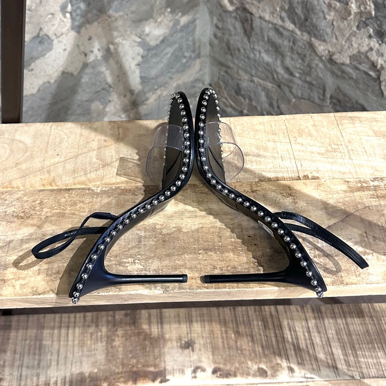 Alexander Wang Alexander Wang Studded PVC Black Nova Sling-back Sandals Size US 8.5 / IT 38.5 - 8 Thumbnail