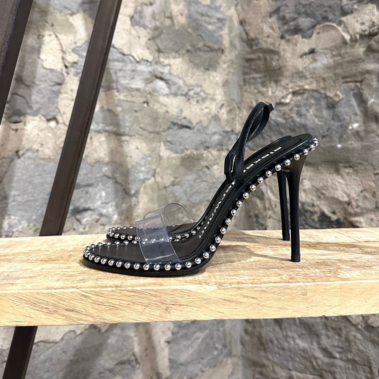Alexander Wang Alexander Wang Studded PVC Black Nova Sling-back Sandals Size US 8.5 / IT 38.5 - 7 Thumbnail