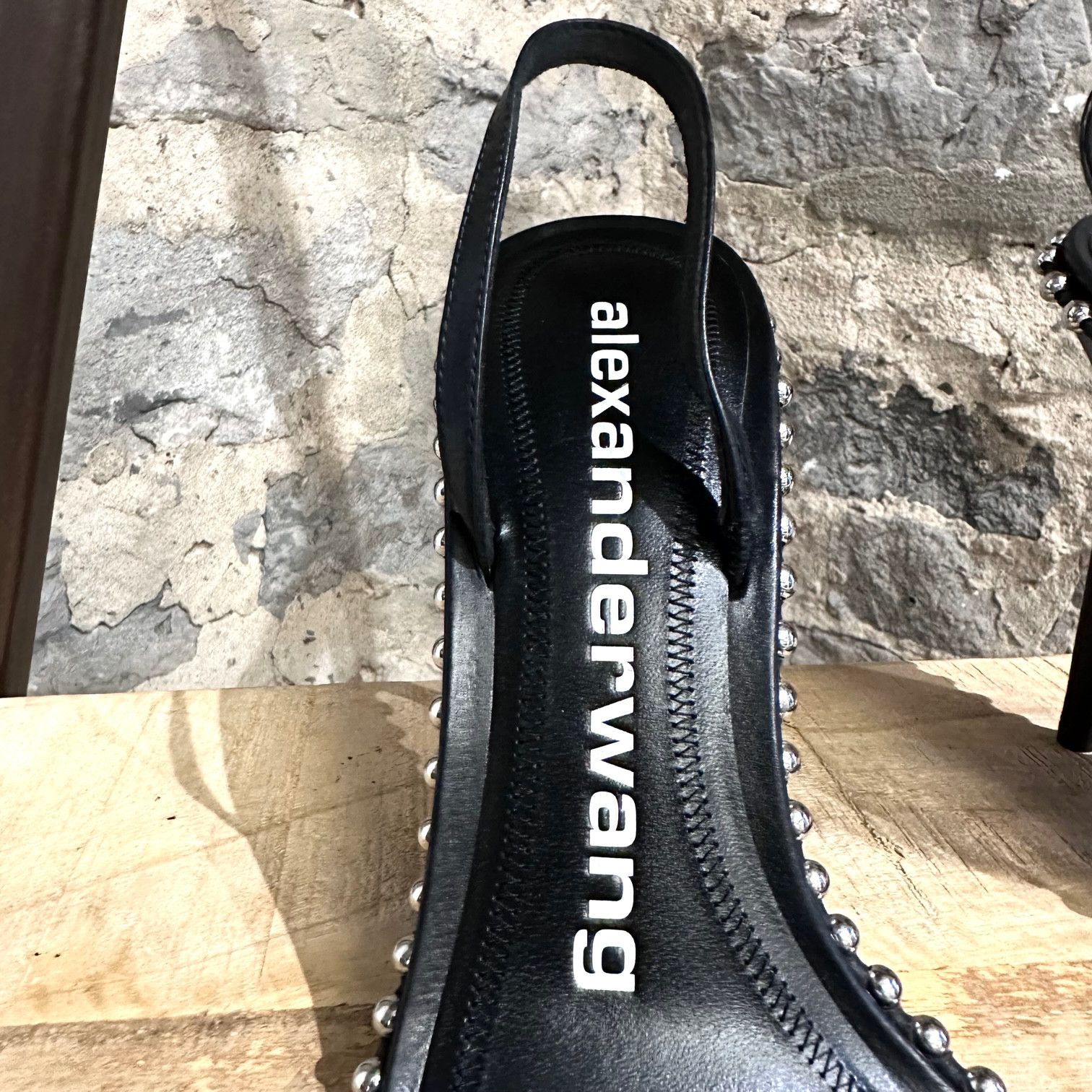 Alexander Wang Alexander Wang Studded PVC Black Nova Sling-back Sandals Size US 8.5 / IT 38.5 - 4 Thumbnail