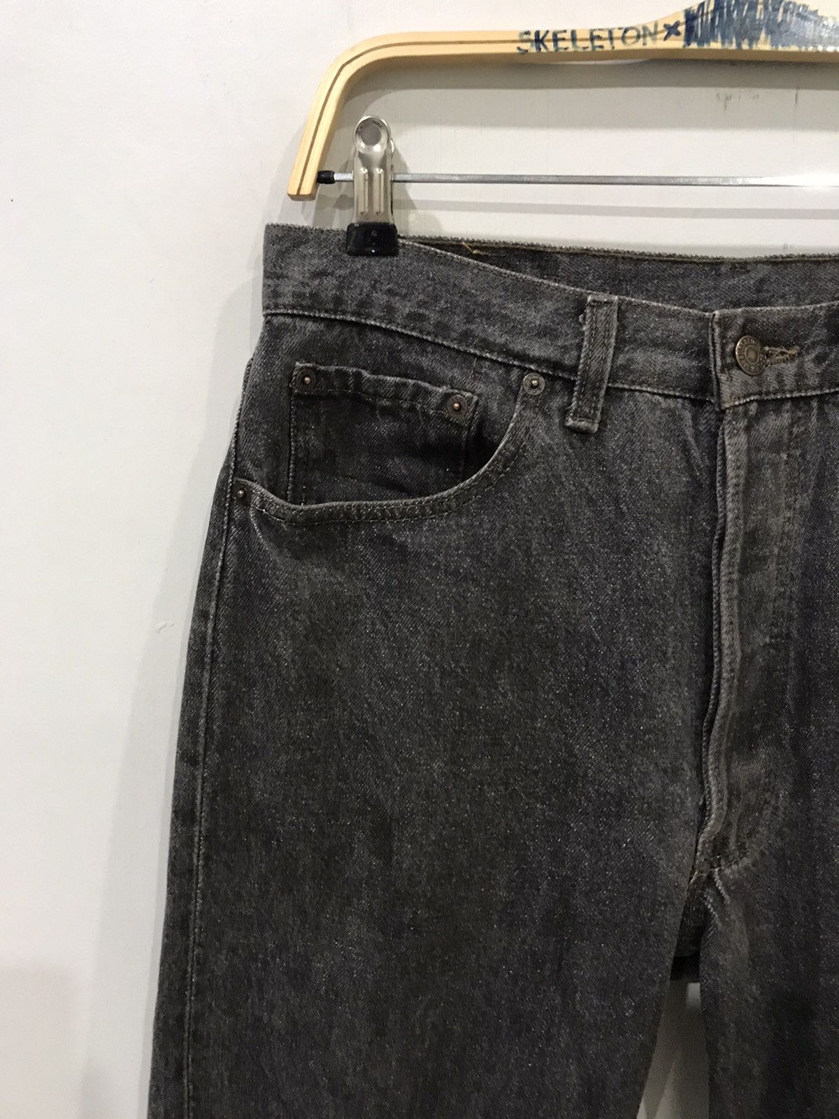 Levi's × Vintage Vintage Levis 90s Black Lot 501 544 Button Usa Denim Size US 31 - 3 Thumbnail