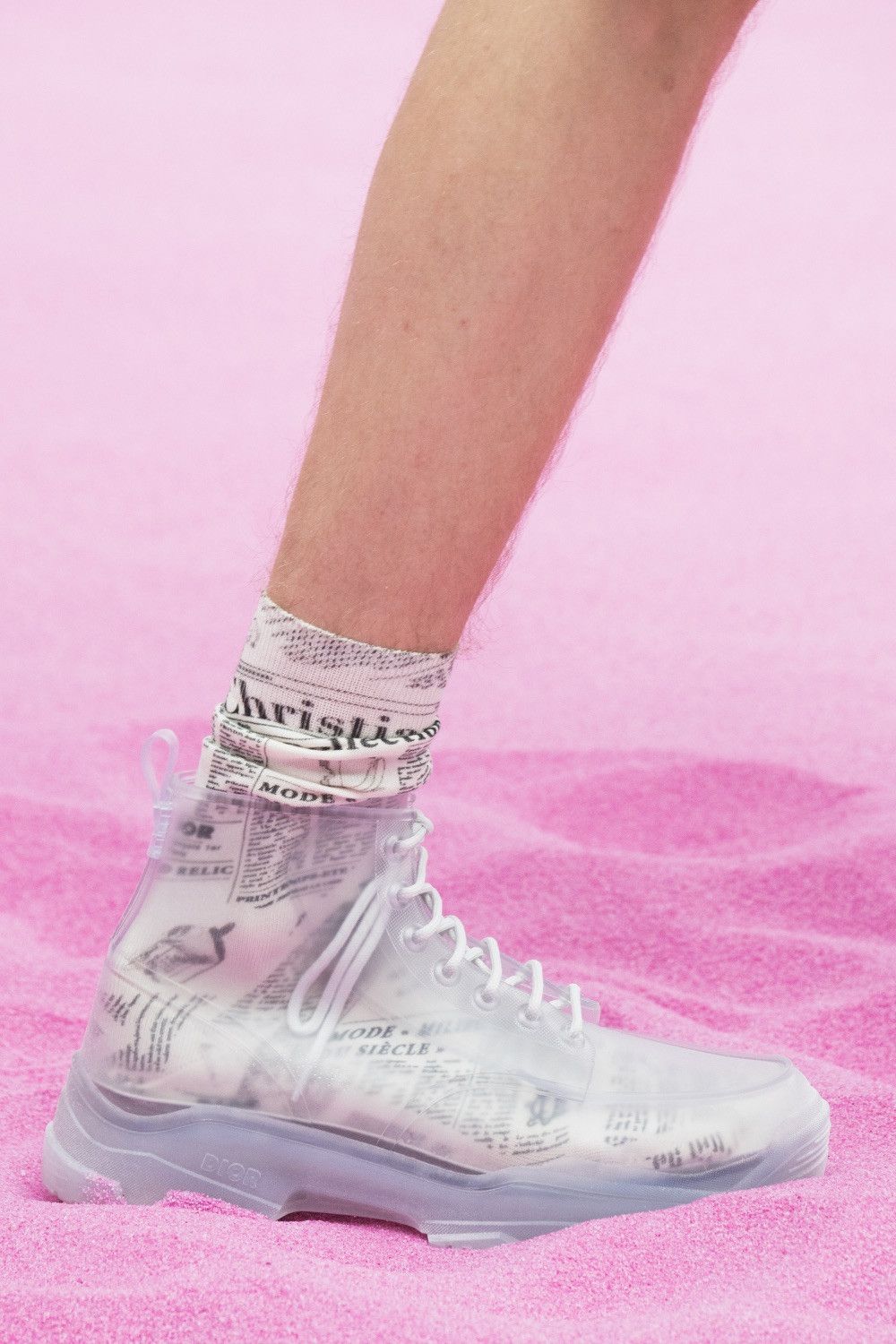 Dior DIOR AND DANIELARSHAM TRANSLUCENTWHITE HIGHTOP RUBBER BOOTS Size US 12 / EU 45 - 12 Thumbnail
