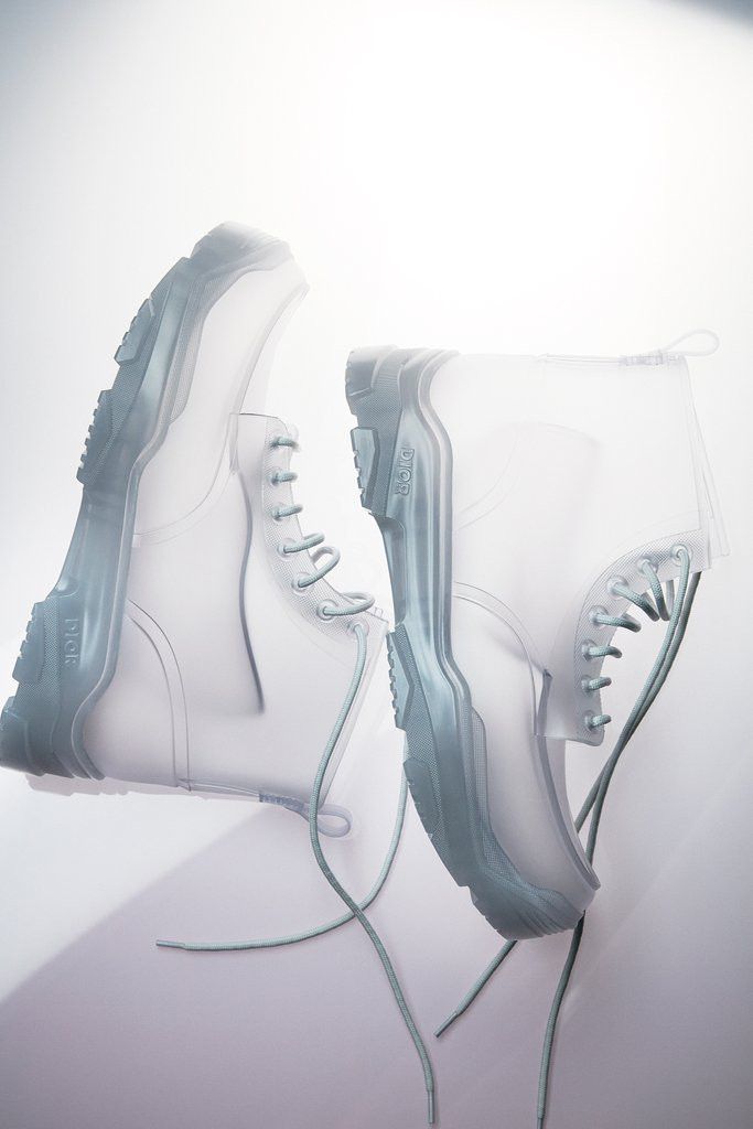 Dior DIOR AND DANIELARSHAM TRANSLUCENTWHITE HIGHTOP RUBBER BOOTS Size US 12 / EU 45 - 15 Thumbnail
