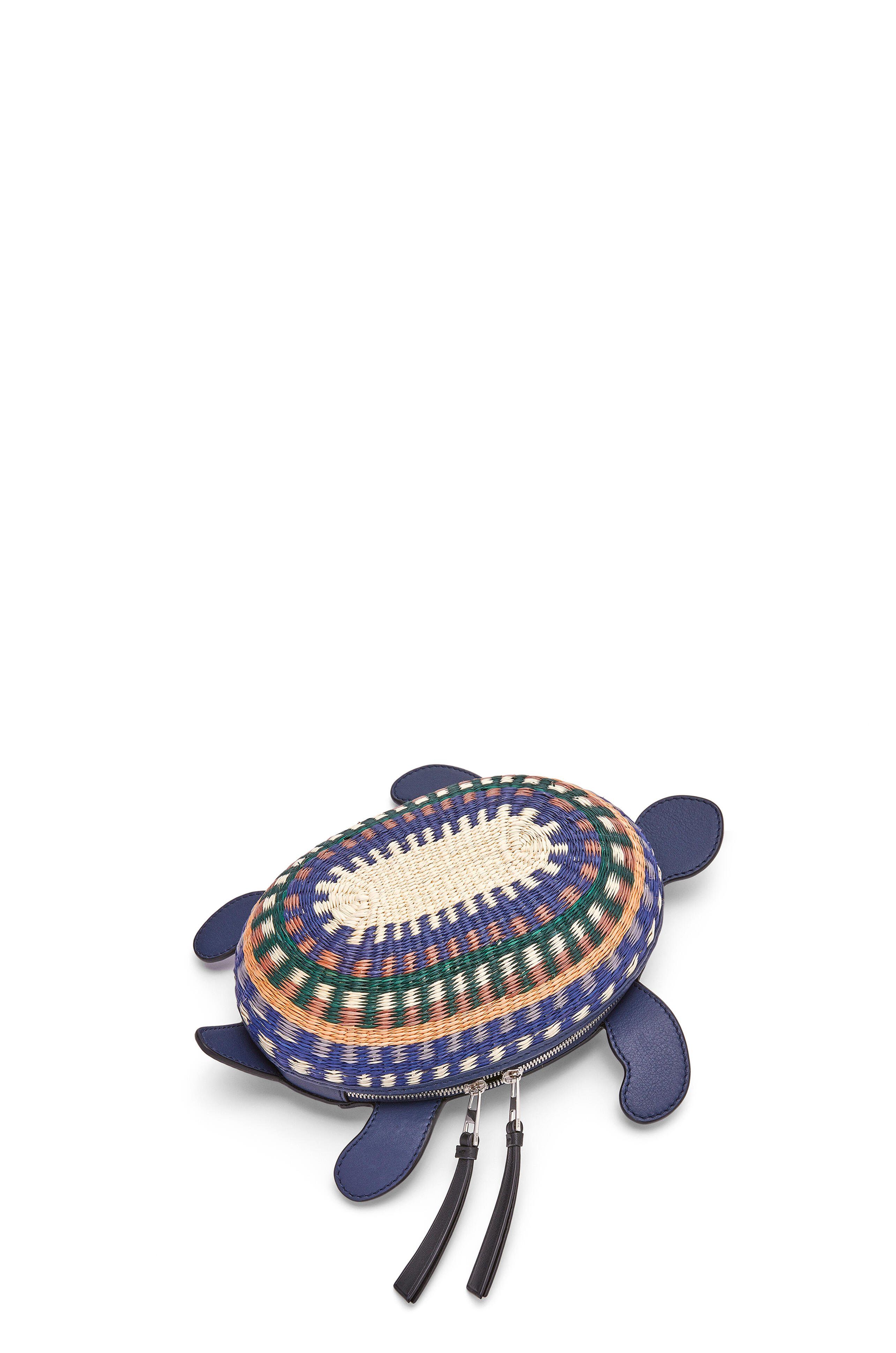 Loewe LOEWExPAULA’S IBIZA TURTLE POUCH IN TOQUILLA PALM &CALFSKIN Size ONE SIZE - 2 Thumbnail