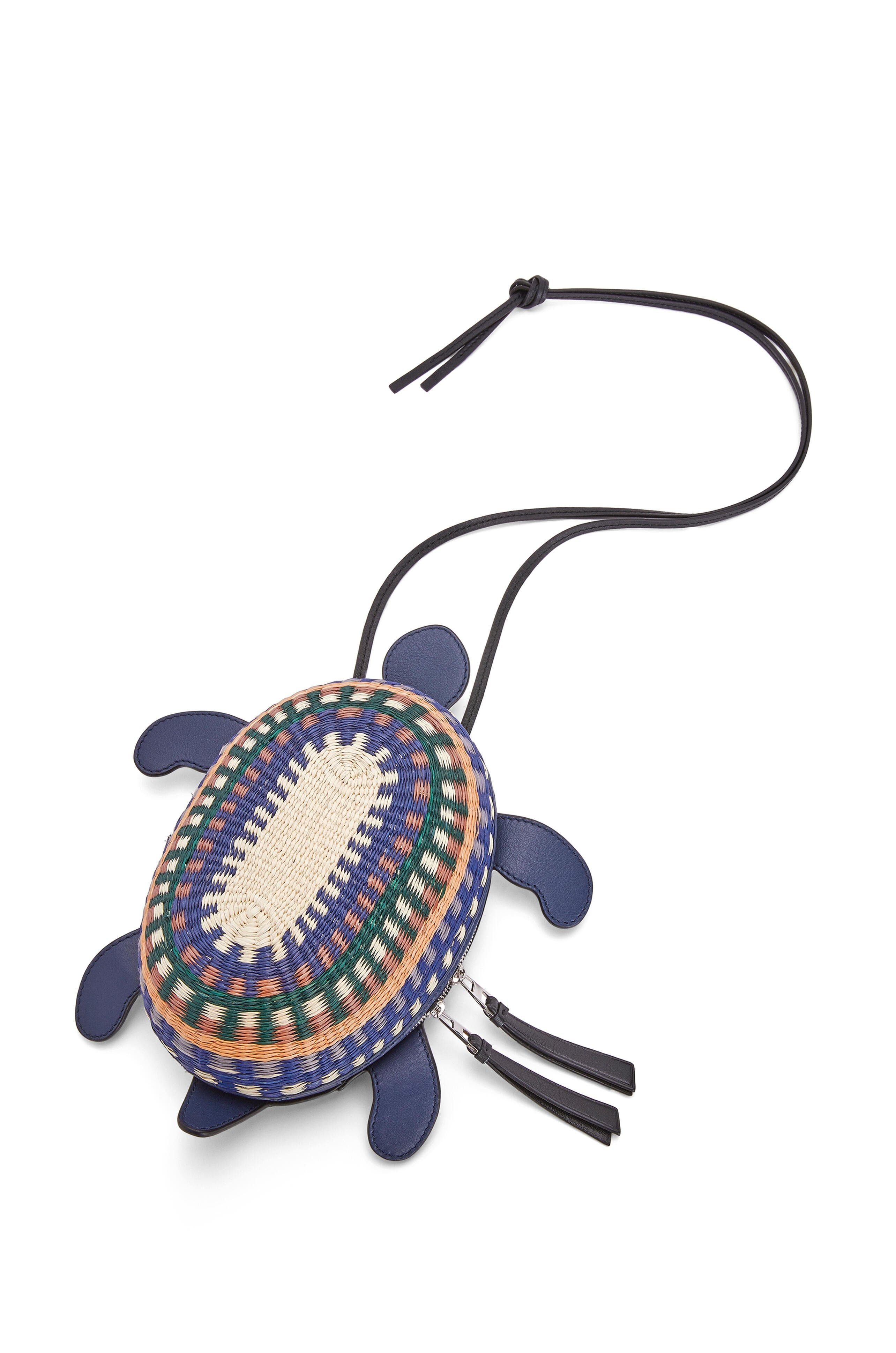 Loewe LOEWExPAULA’S IBIZA TURTLE POUCH IN TOQUILLA PALM &CALFSKIN Size ONE SIZE - 3 Thumbnail