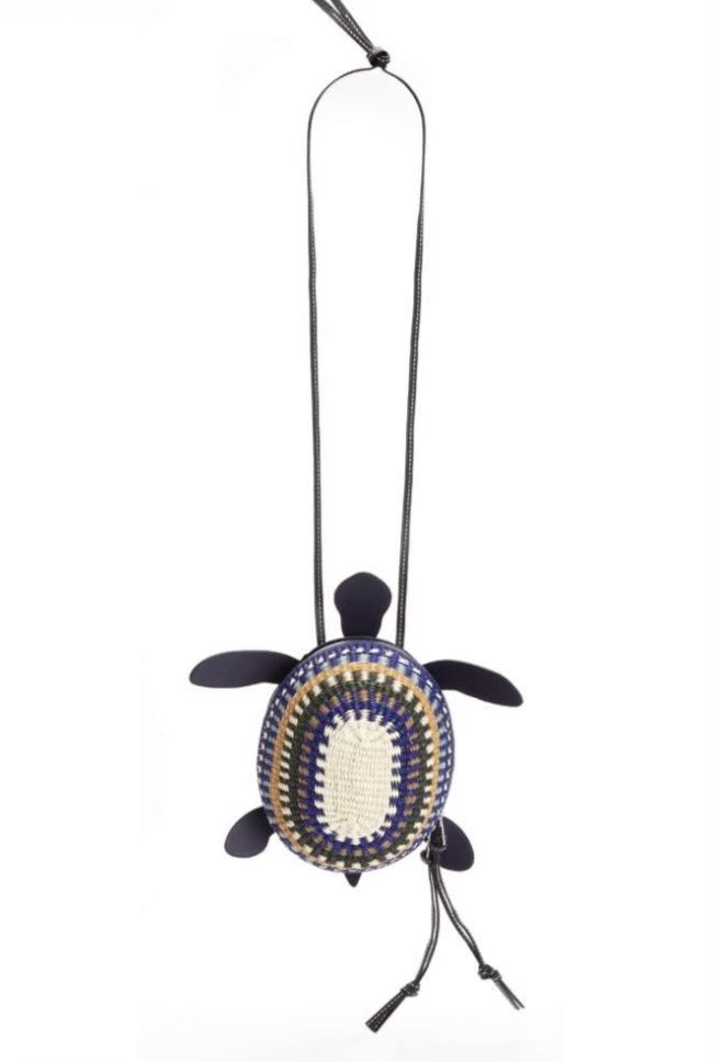Loewe LOEWExPAULA’S IBIZA TURTLE POUCH IN TOQUILLA PALM &CALFSKIN Size ONE SIZE - 5 Thumbnail