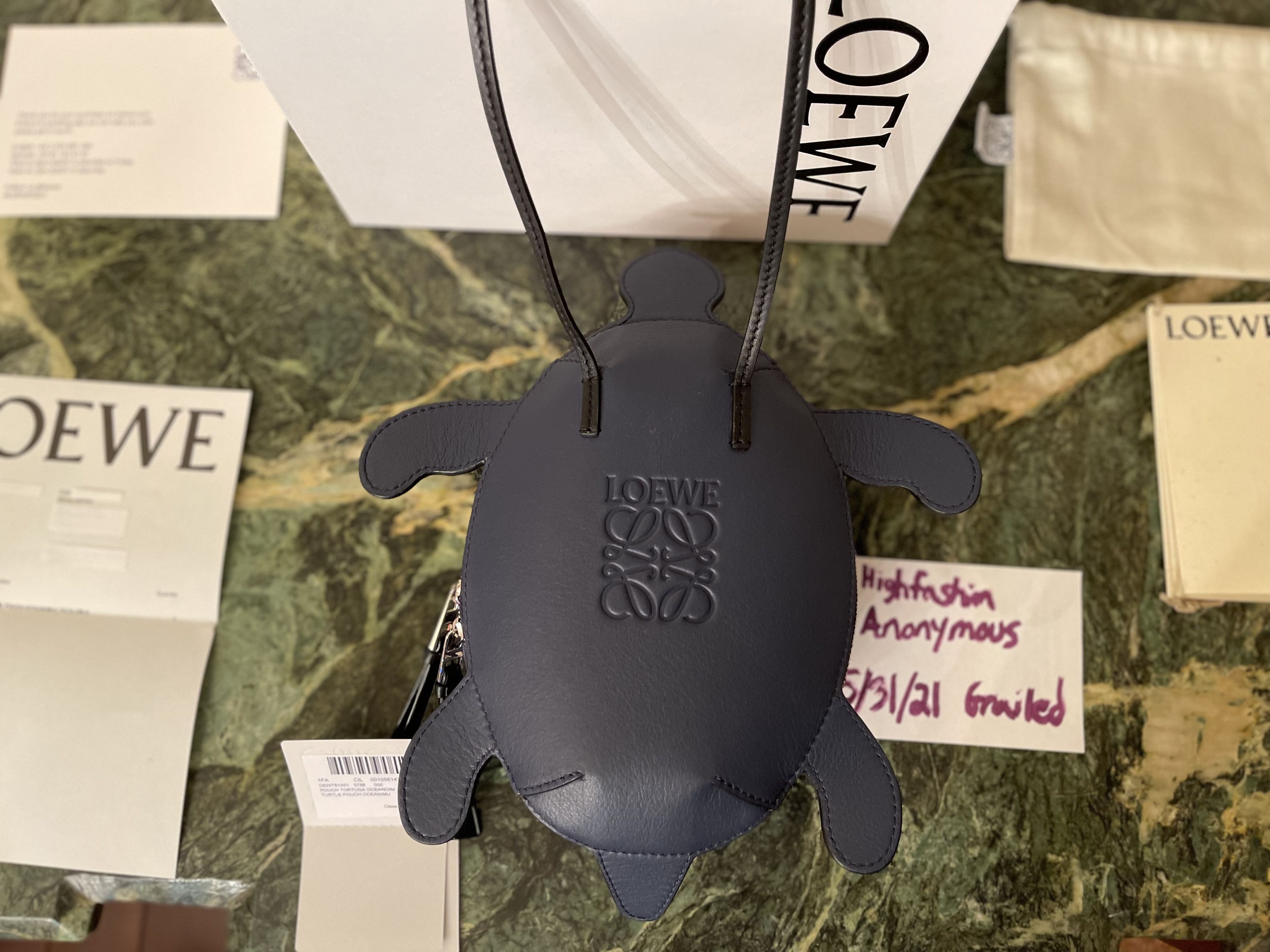 Loewe LOEWExPAULA’S IBIZA TURTLE POUCH IN TOQUILLA PALM &CALFSKIN Size ONE SIZE - 12 Thumbnail
