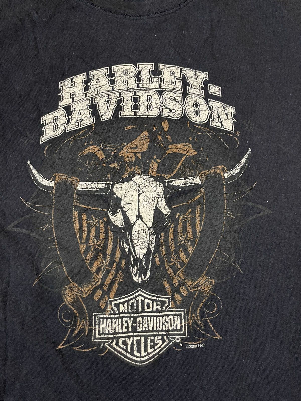 Harley Davidson × Vintage Harley Davidson 2008 vintage t-shirt Size US L / EU 52-54 / 3 - 2 Thumbnail