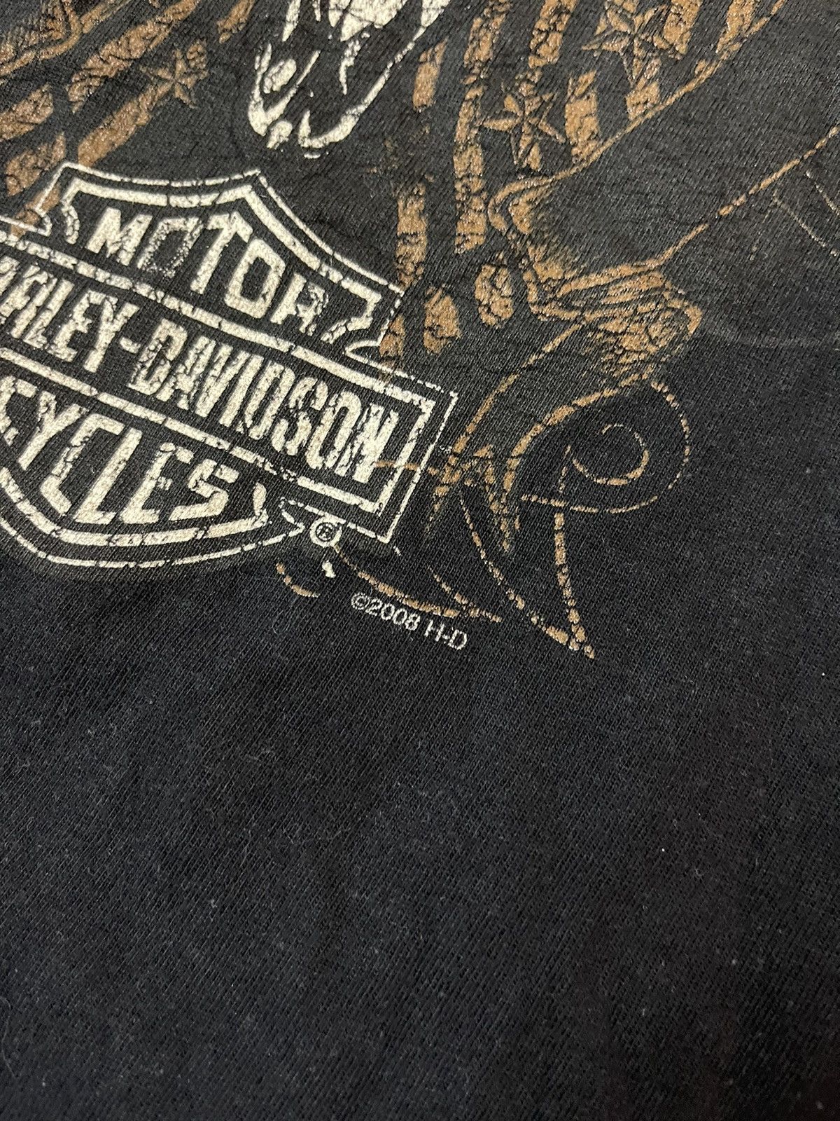 Harley Davidson × Vintage Harley Davidson 2008 vintage t-shirt Size US L / EU 52-54 / 3 - 3 Thumbnail